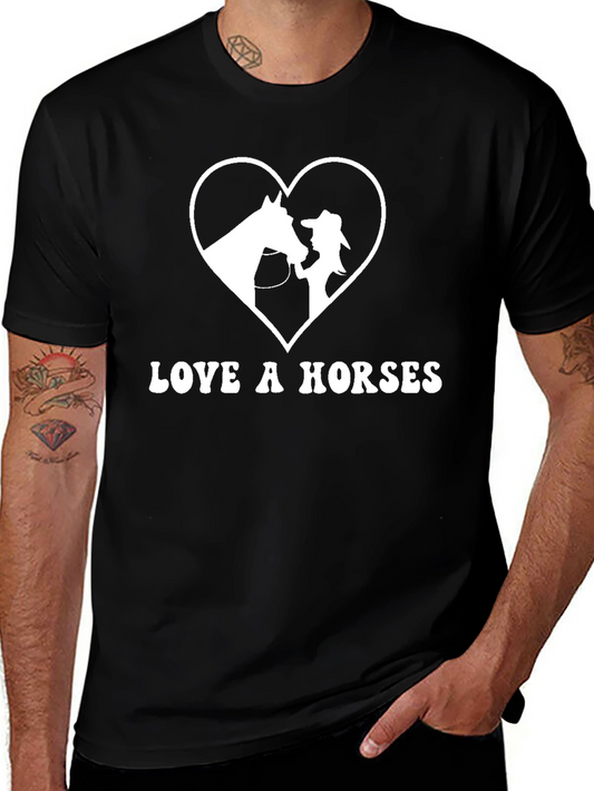 Love a Horses T-Shirt - Unisex Black Tee