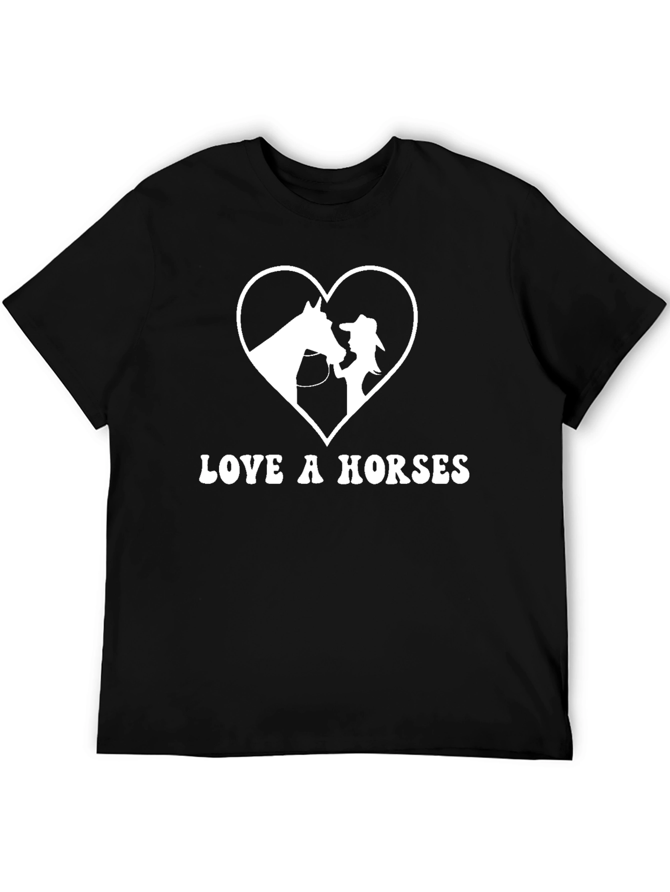 Love a Horses T-Shirt - Unisex Black Tee