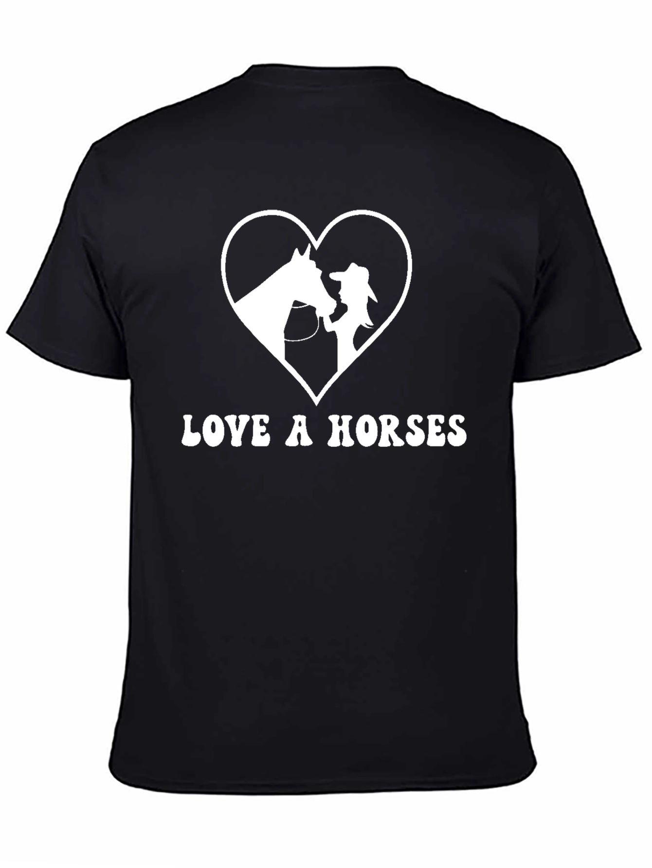 Love a Horses T-Shirt - Unisex Black Tee