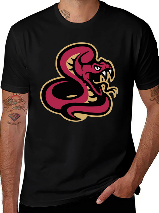 Black T-Shirt with Snake Graphic