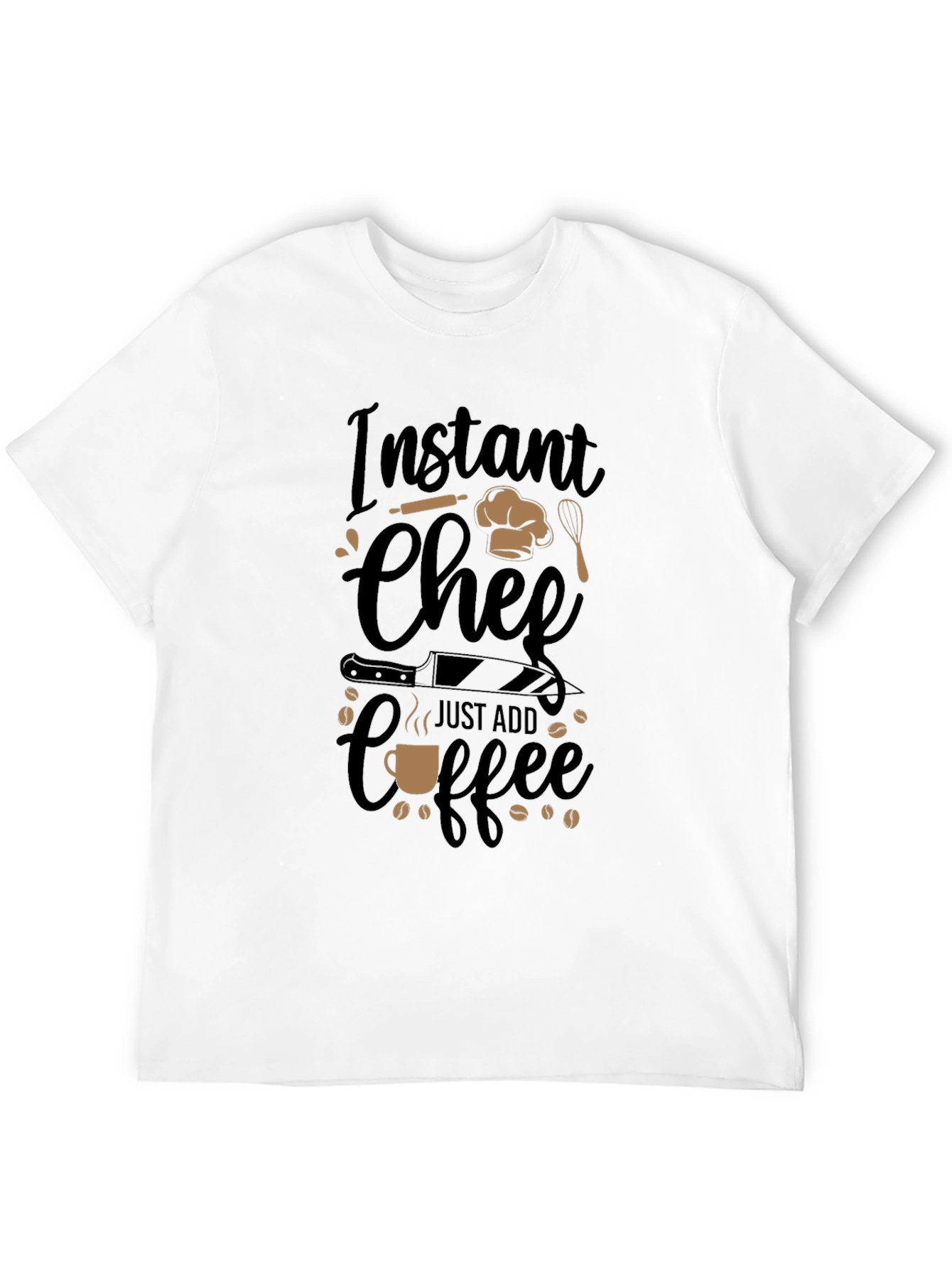 Instant Chef Just Add Coffee Black T-Shirt