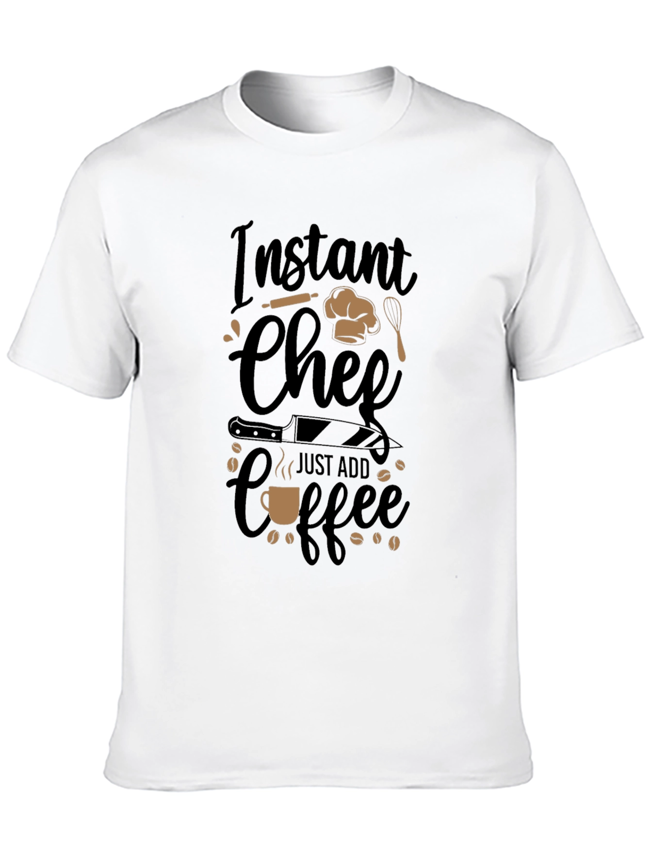 Instant Chef Just Add Coffee Black T-Shirt
