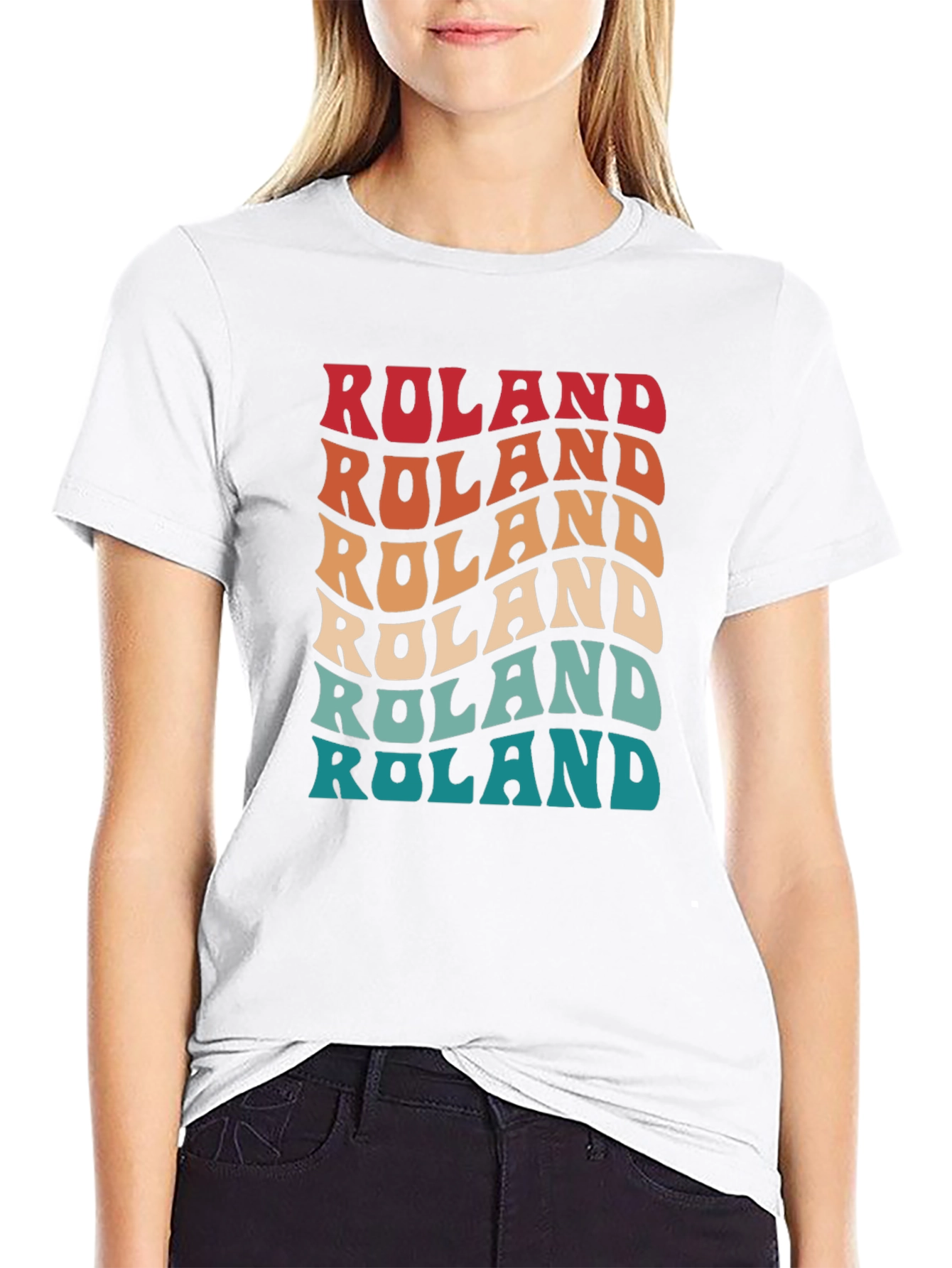 Roland Retro Wavy Text T-Shirt