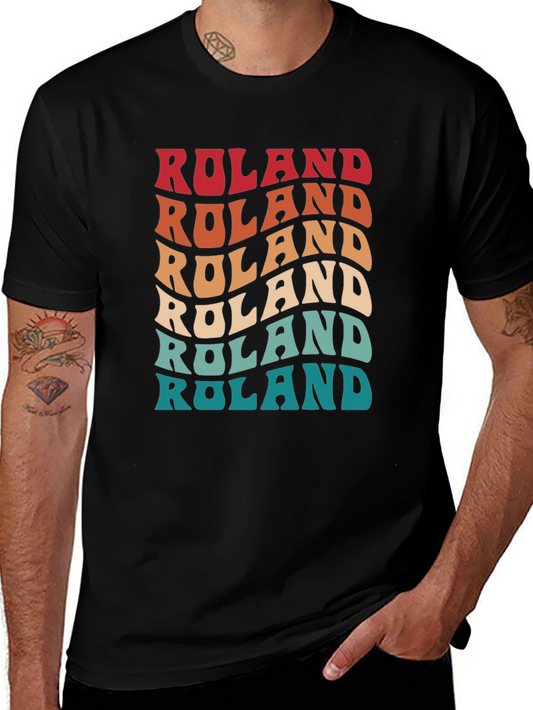 Roland Retro Wavy Text T-Shirt