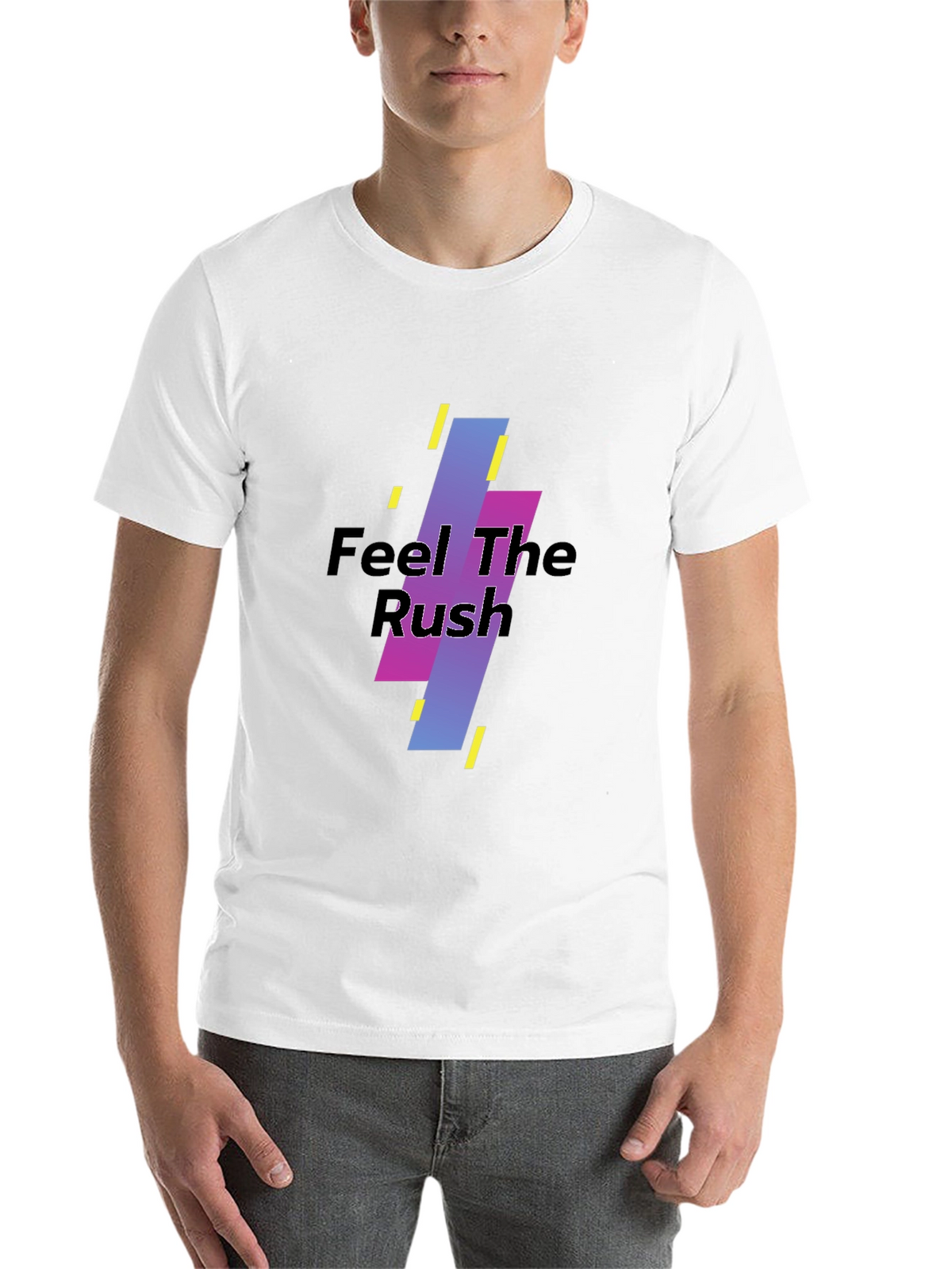 Feel The Rush Black Graphic Tee