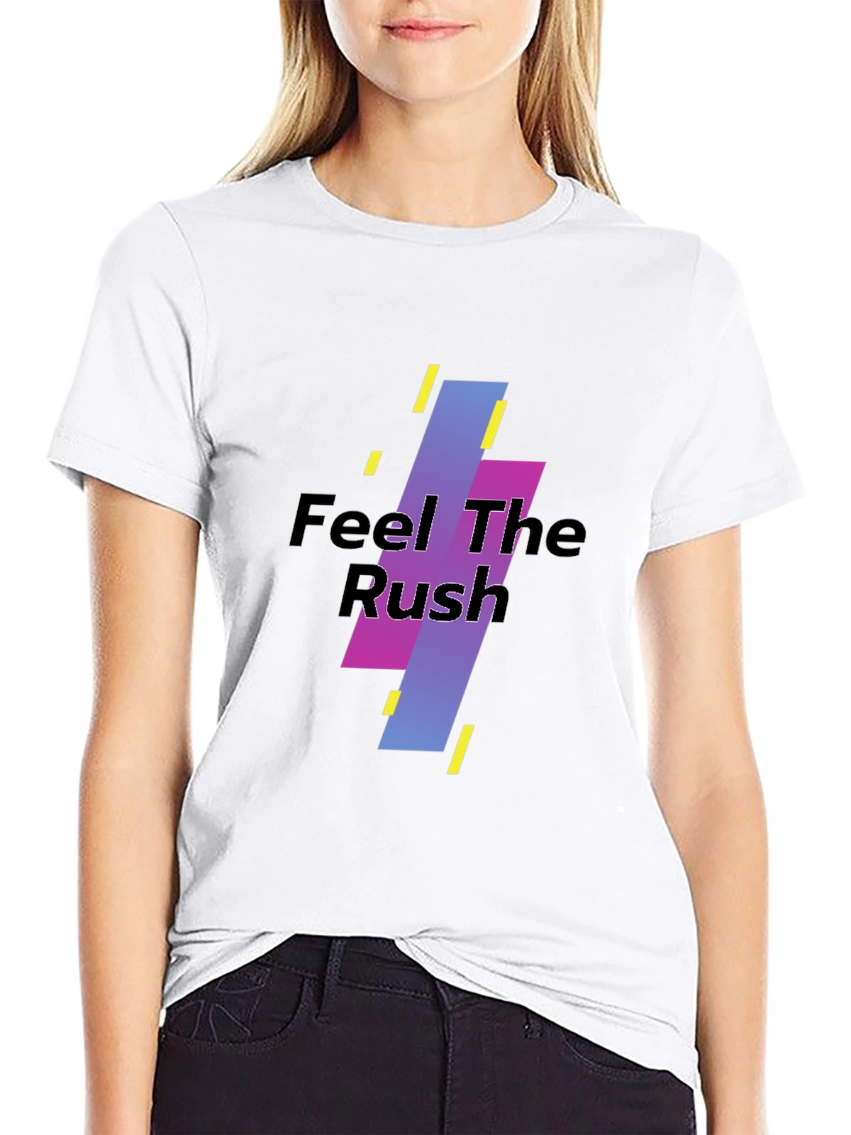 Feel The Rush Black Graphic Tee