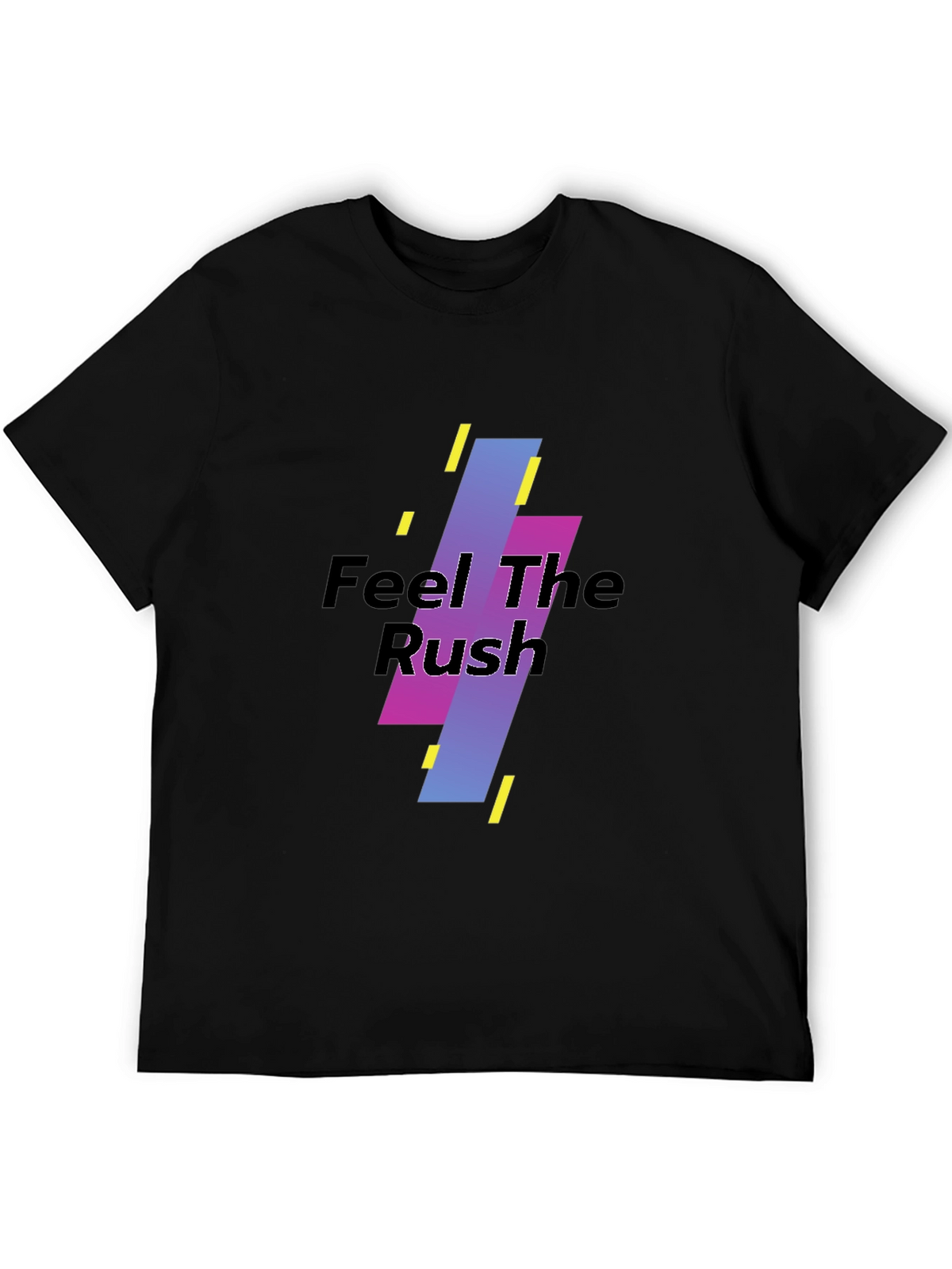 Feel The Rush Black Graphic Tee