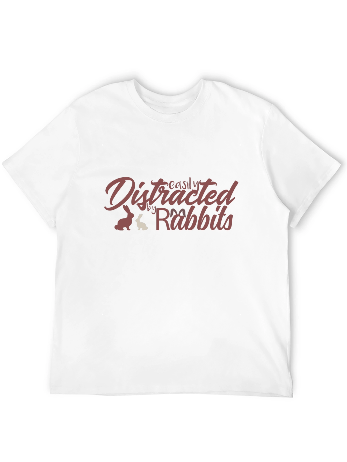 Easily Distracted By Rabbits Black Graphic Tee