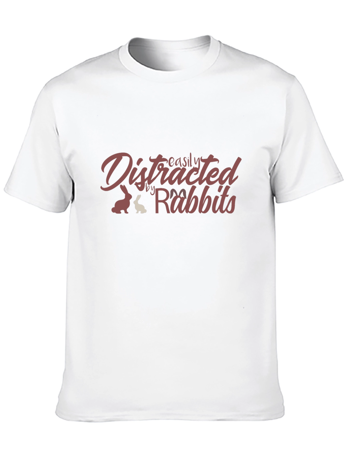 Easily Distracted By Rabbits Black Graphic Tee