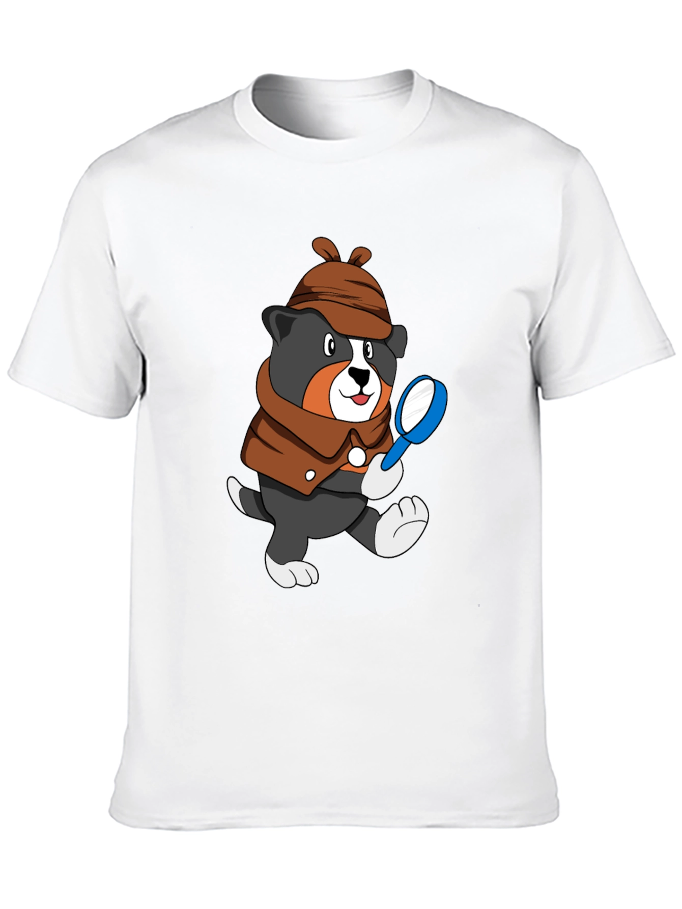 Detective Dog T-Shirt - Cartoon Puppy Sleuth Tee