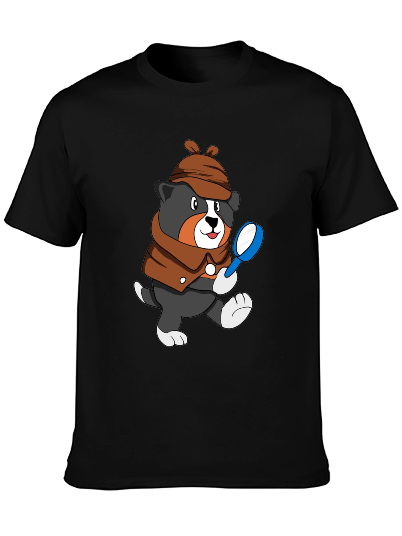 Detective Dog T-Shirt - Cartoon Puppy Sleuth Tee