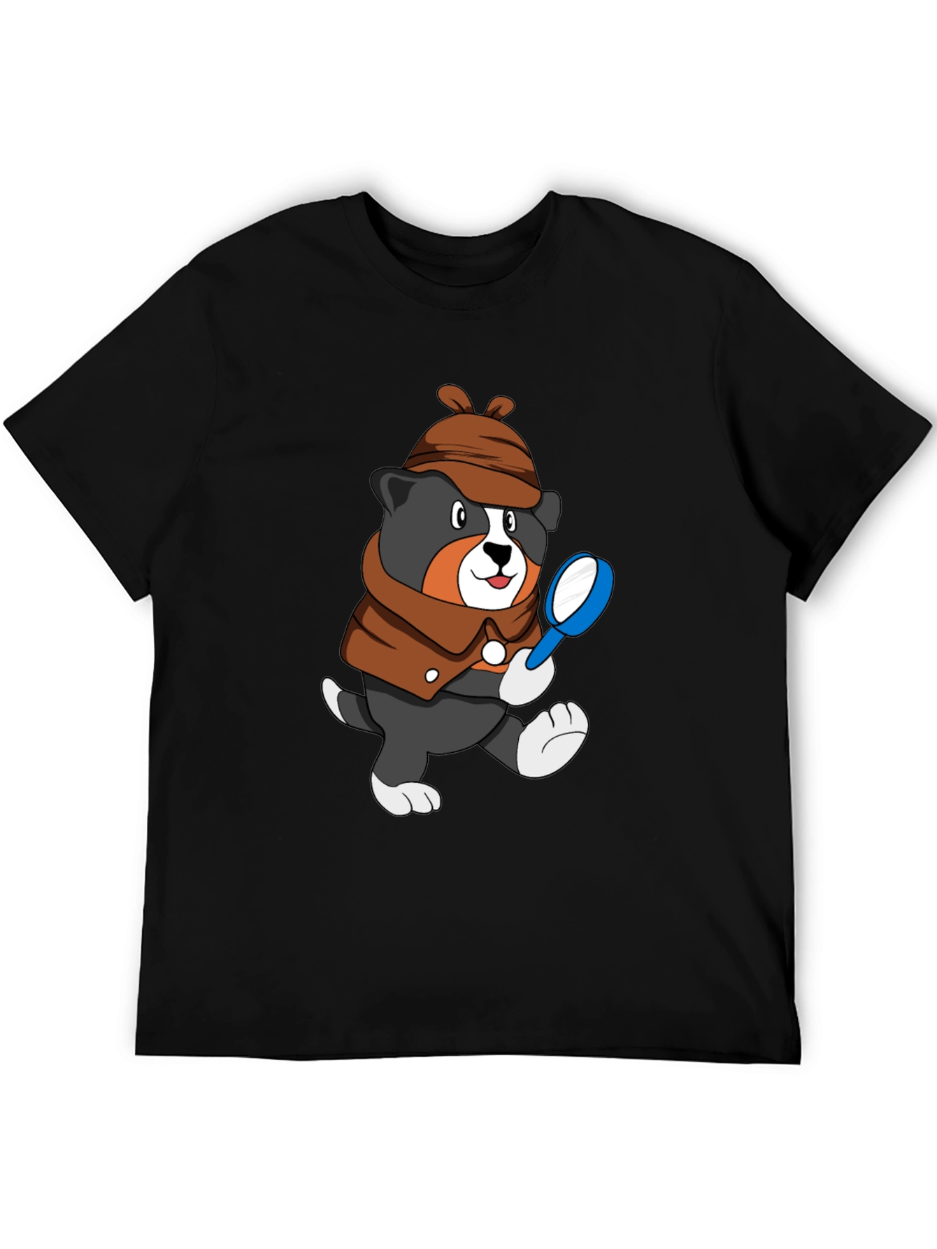 Detective Dog T-Shirt - Cartoon Puppy Sleuth Tee