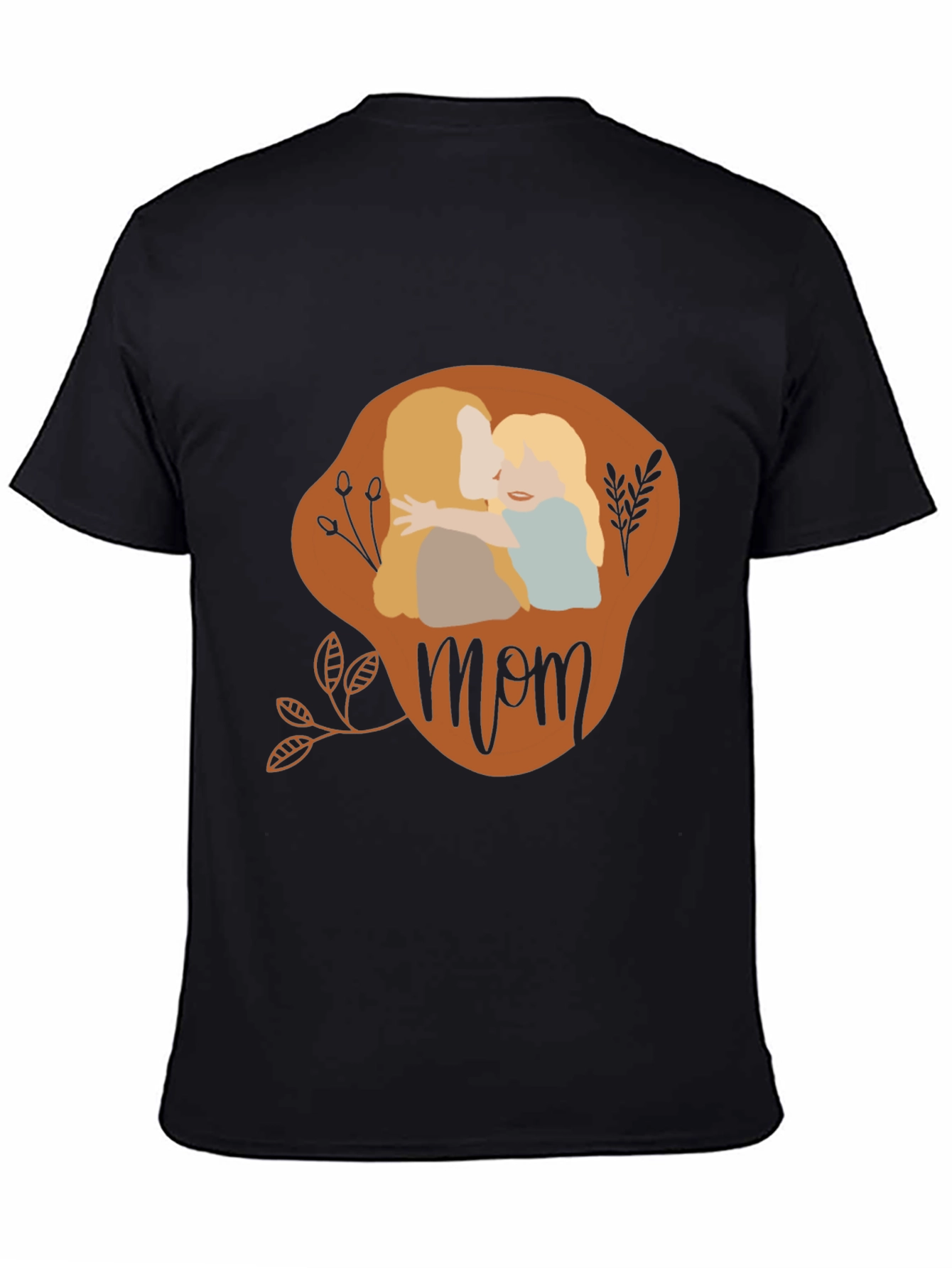Mother and Child Mom Graphic Tee - Black