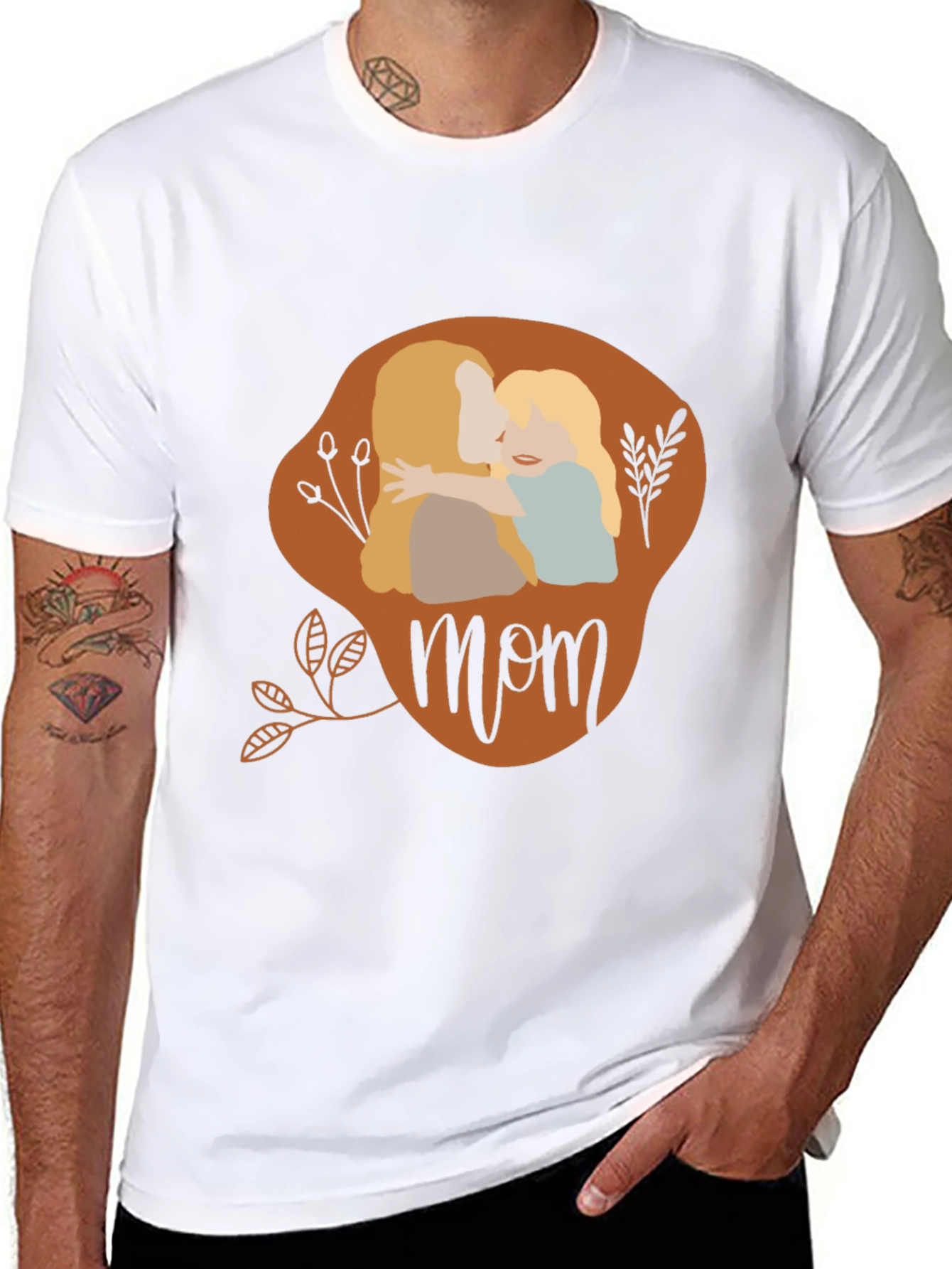 Mother and Child Mom Graphic Tee - Black