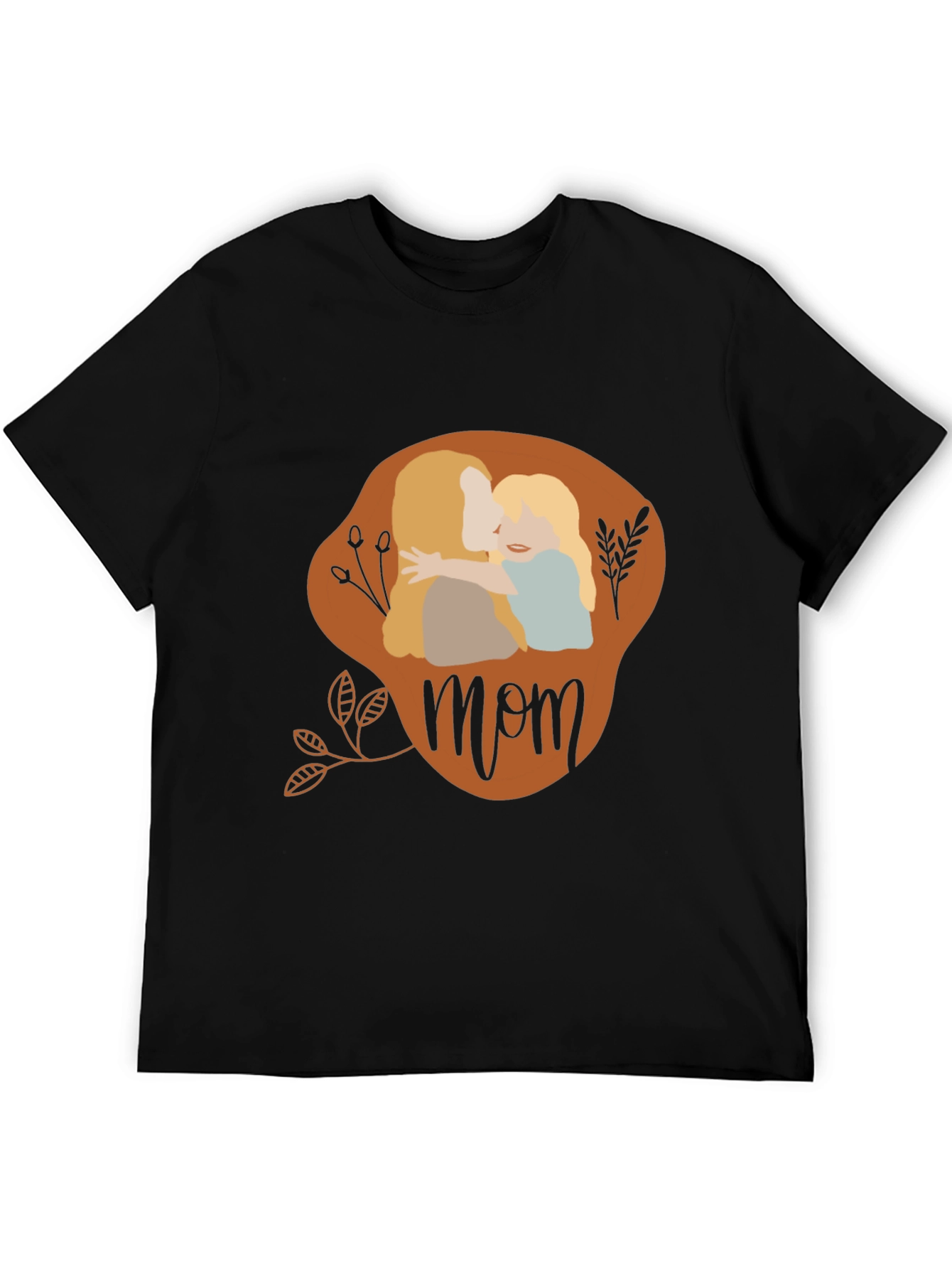 Mother and Child Mom Graphic Tee - Black