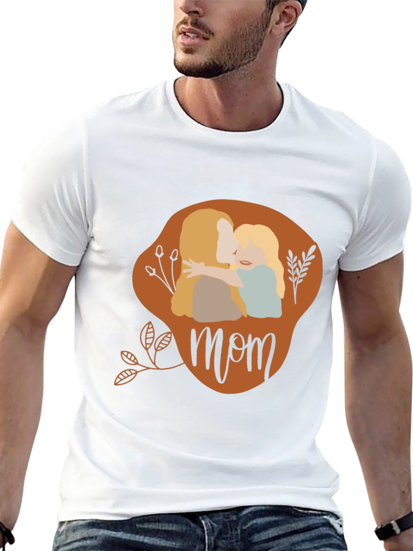 Mother and Child Mom Graphic Tee - Black