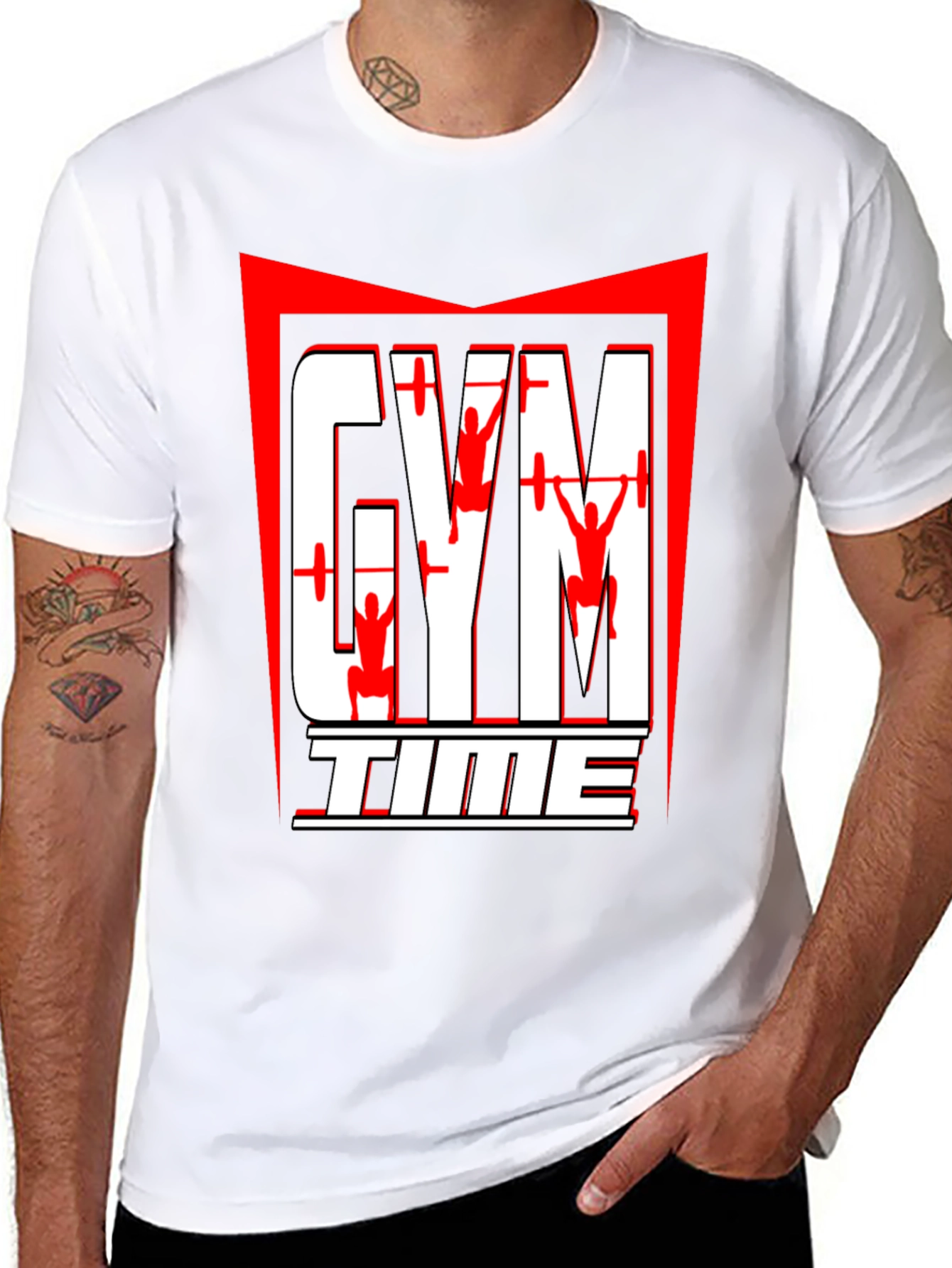 Gym Time Graphic T-Shirt - Black
