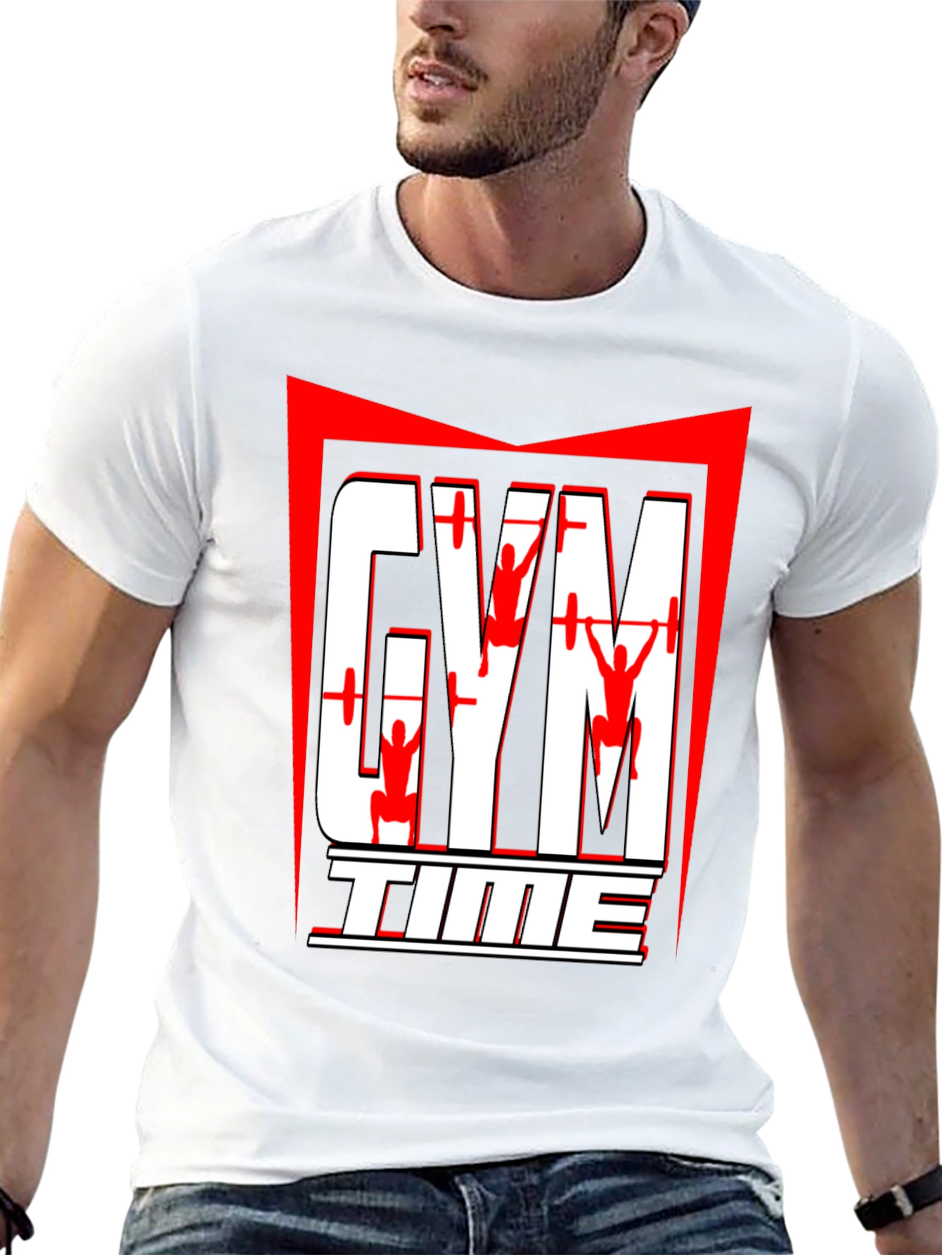 Gym Time Graphic T-Shirt - Black