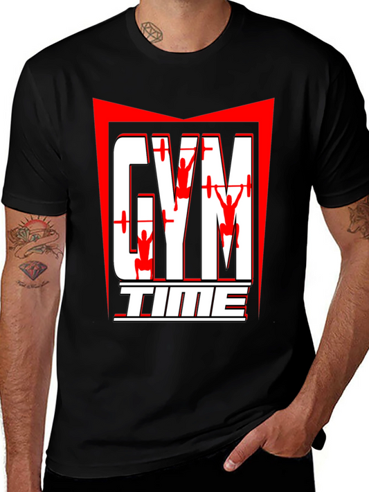 Gym Time Graphic T-Shirt - Black