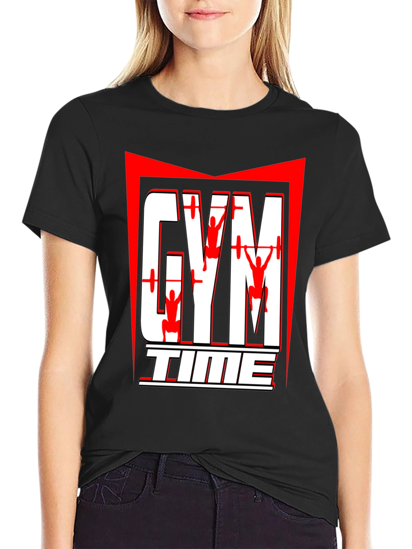 Gym Time Graphic T-Shirt - Black