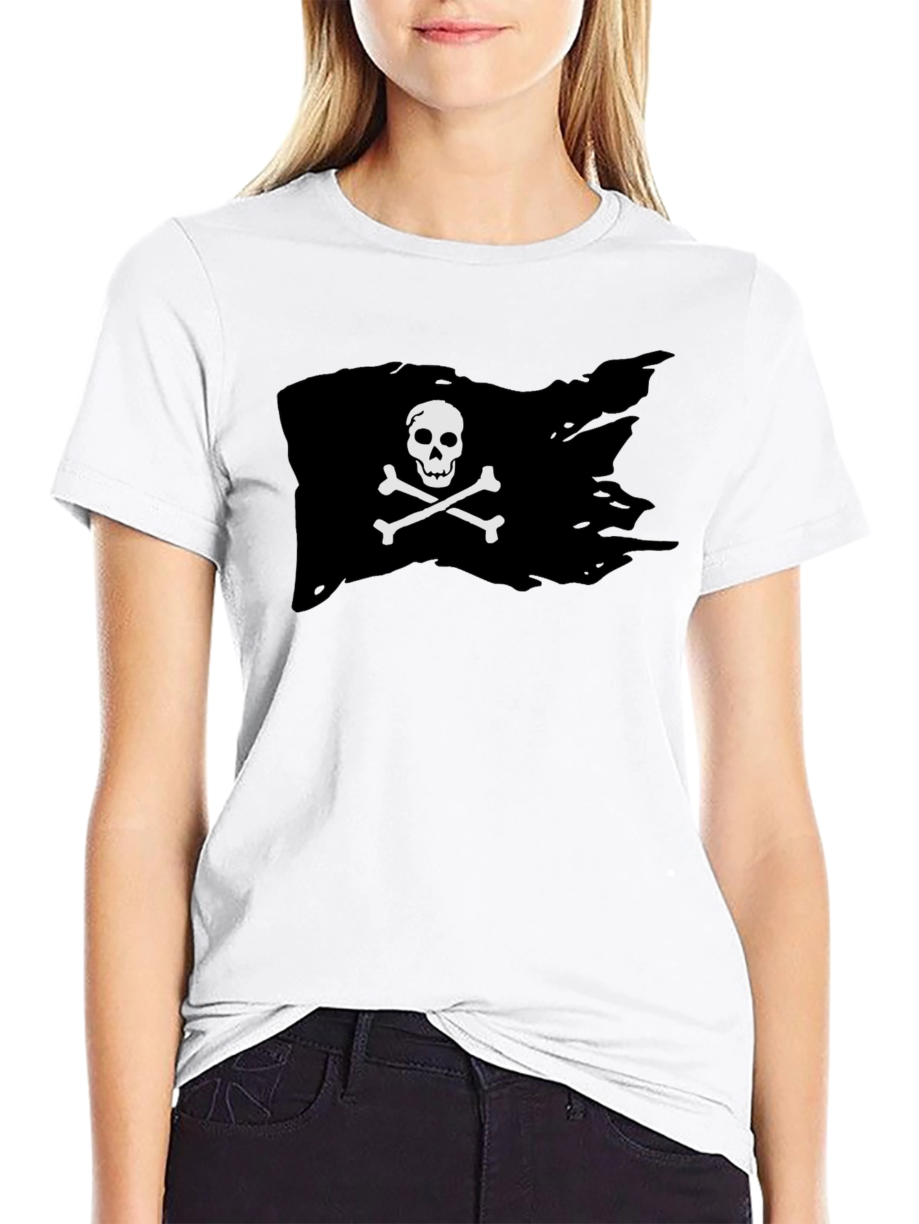 Pirate Flag Graphic T-Shirt - Skull & Crossbones