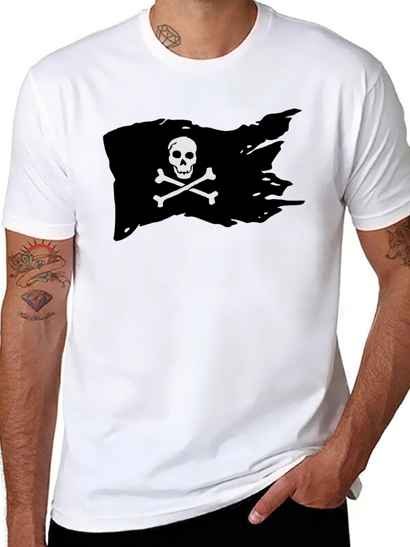 Pirate Flag Graphic T-Shirt - Skull & Crossbones