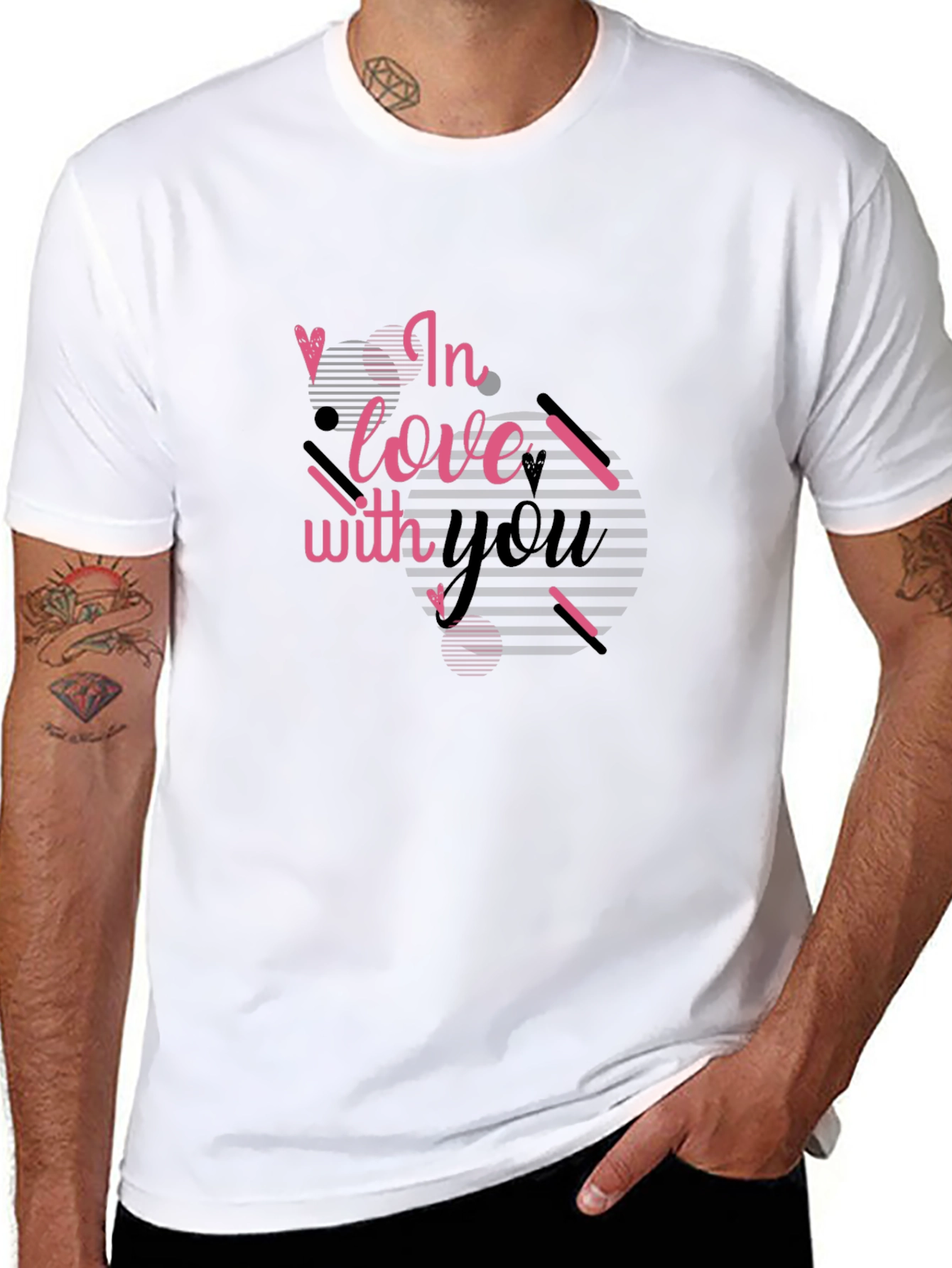 In Love With You Graphic Black T-Shirt