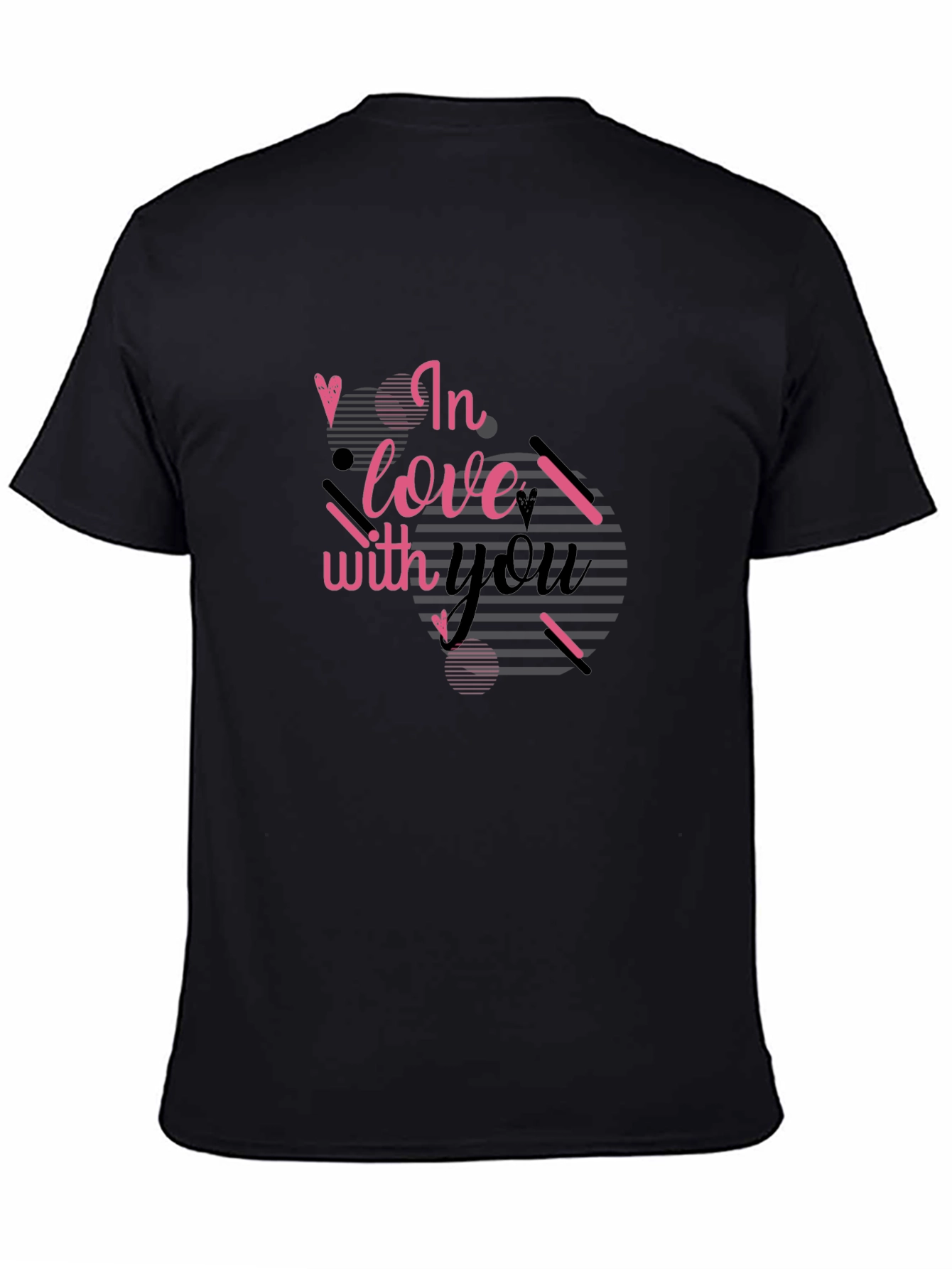 In Love With You Graphic Black T-Shirt