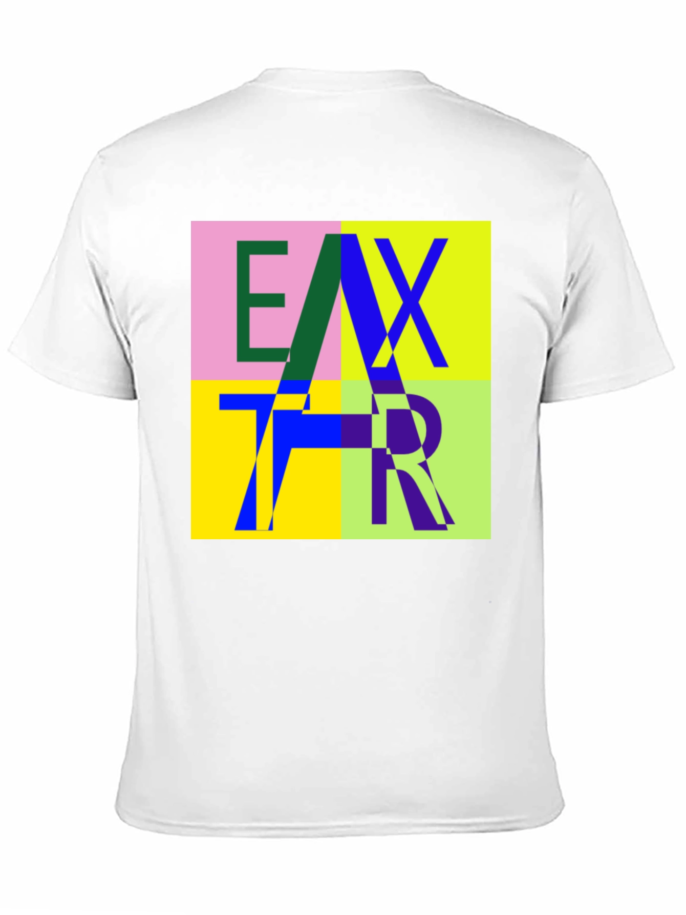 Abstract Letter Graphic Print Crew Neck T-Shirt