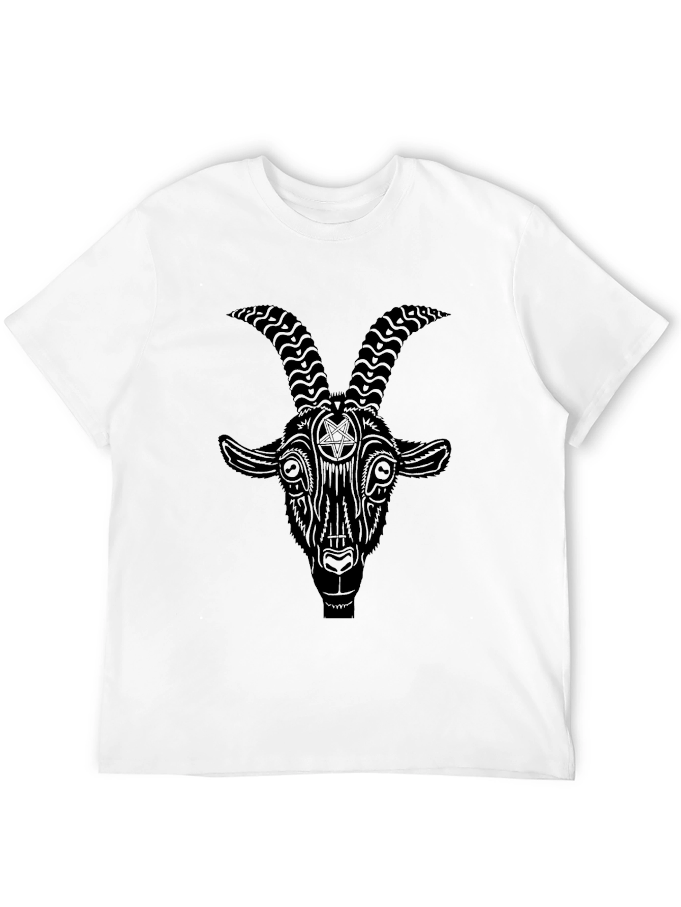 Black Goat Graphic Tee - Occult Design