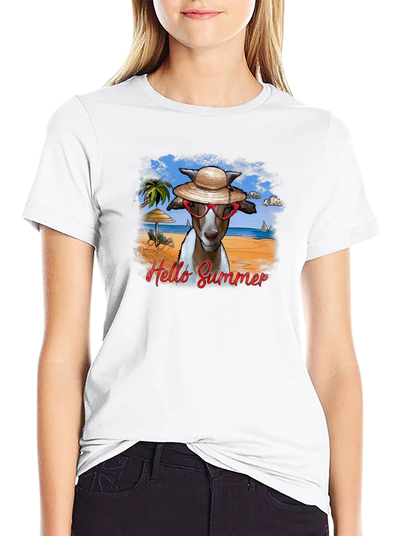 Hello Summer Goat T-Shirt