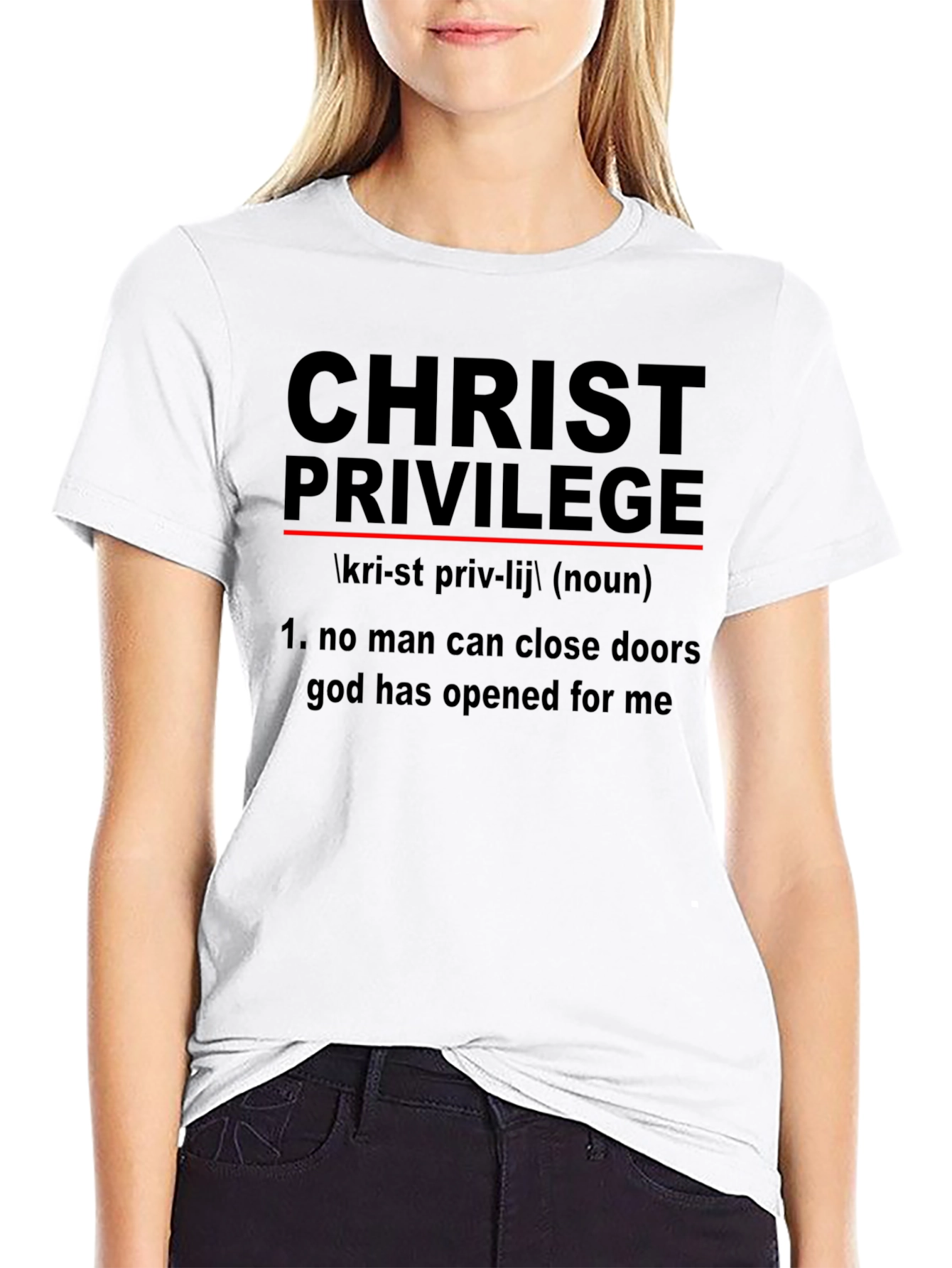 Christ Privilege Black Graphic T-Shirt