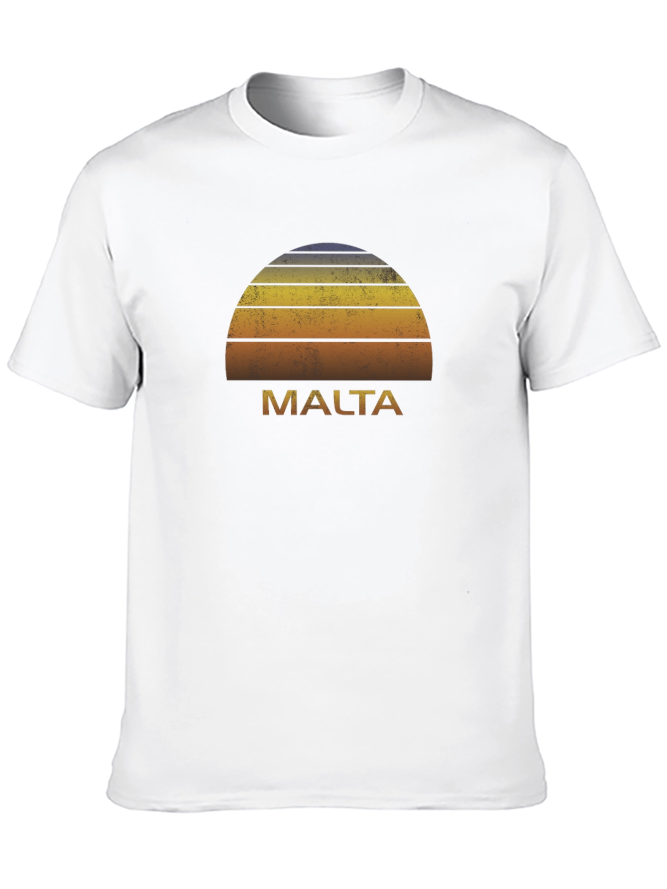 Malta Sunset Retro T-Shirt - Island Vibes Tee
