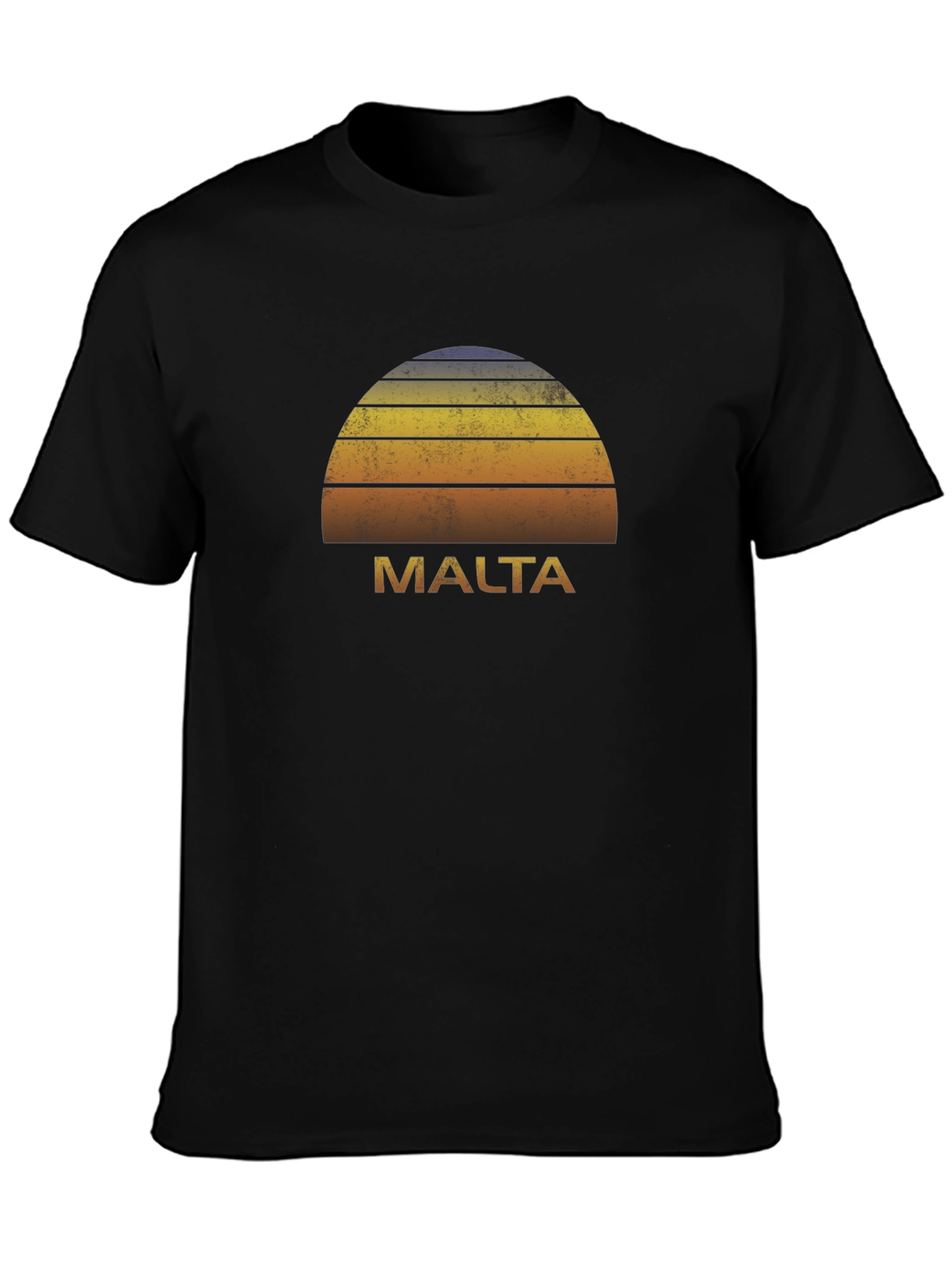 Malta Sunset Retro T-Shirt - Island Vibes Tee