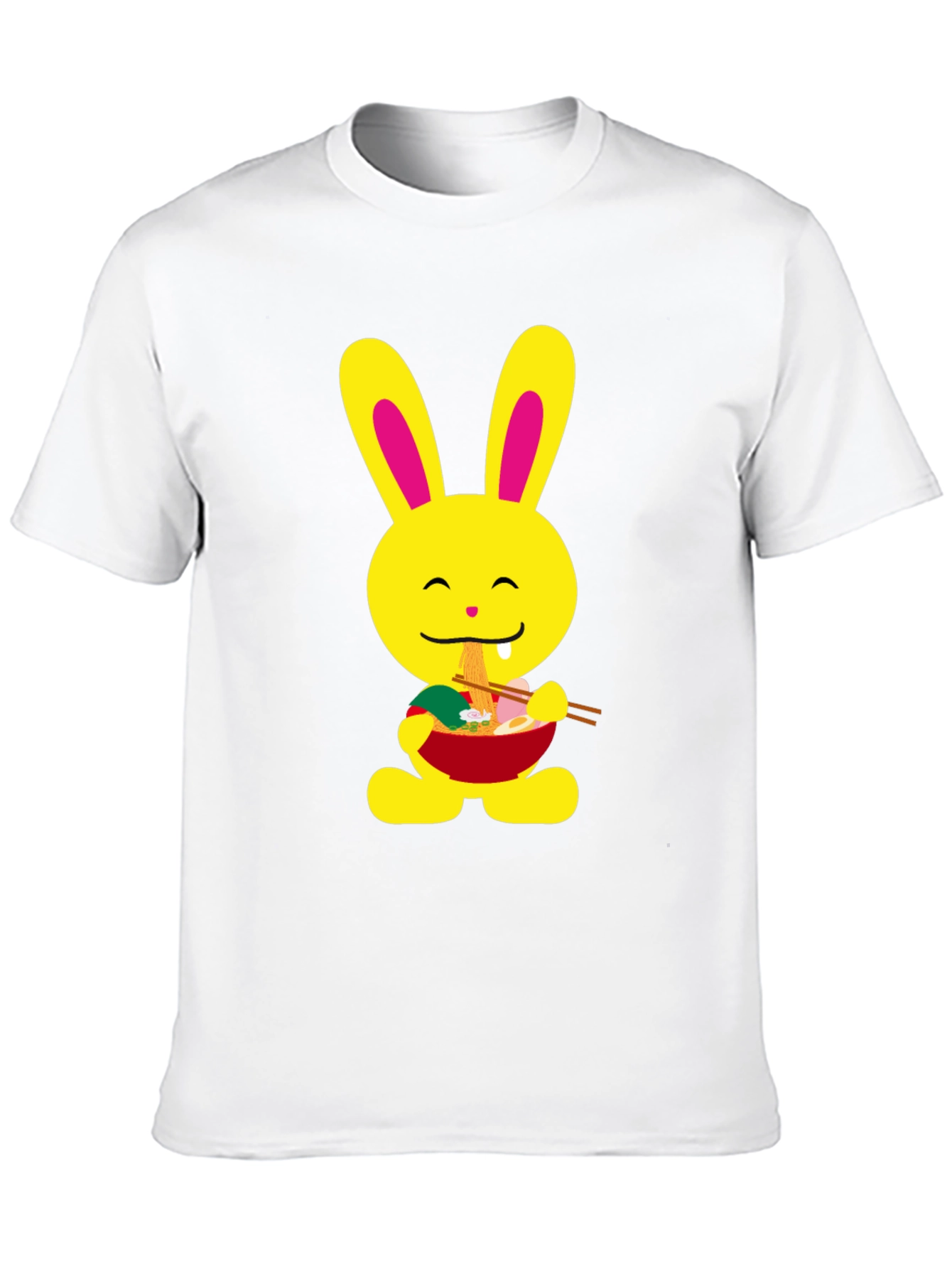 Ramen Bunny Black T-Shirt - Cute & Comfy