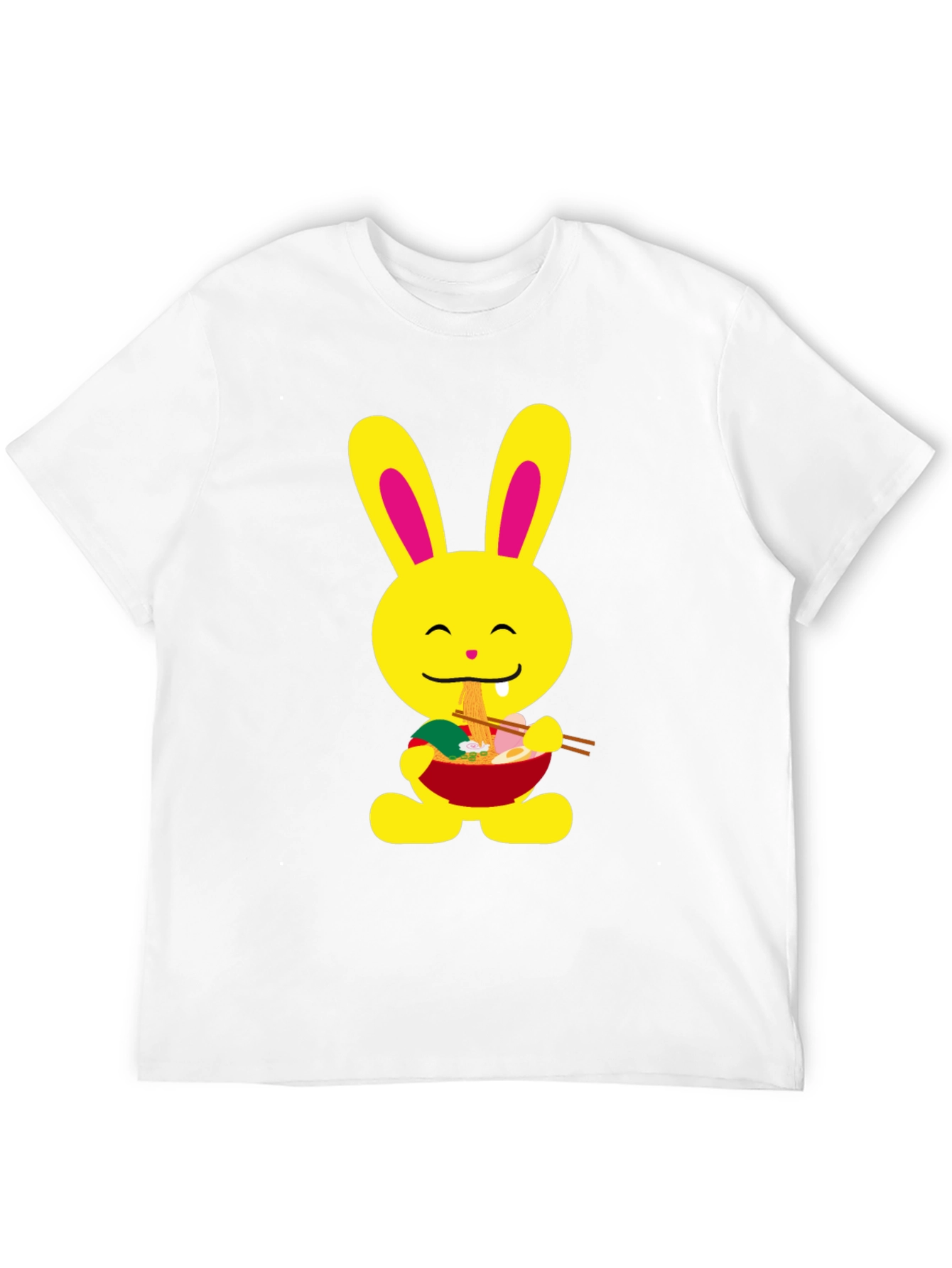 Ramen Bunny Black T-Shirt - Cute & Comfy