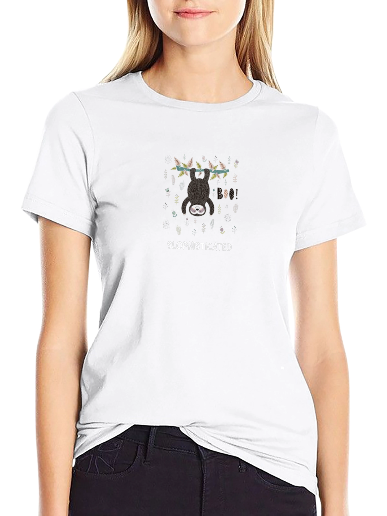 Slophisticated Sloth T-Shirt - Black