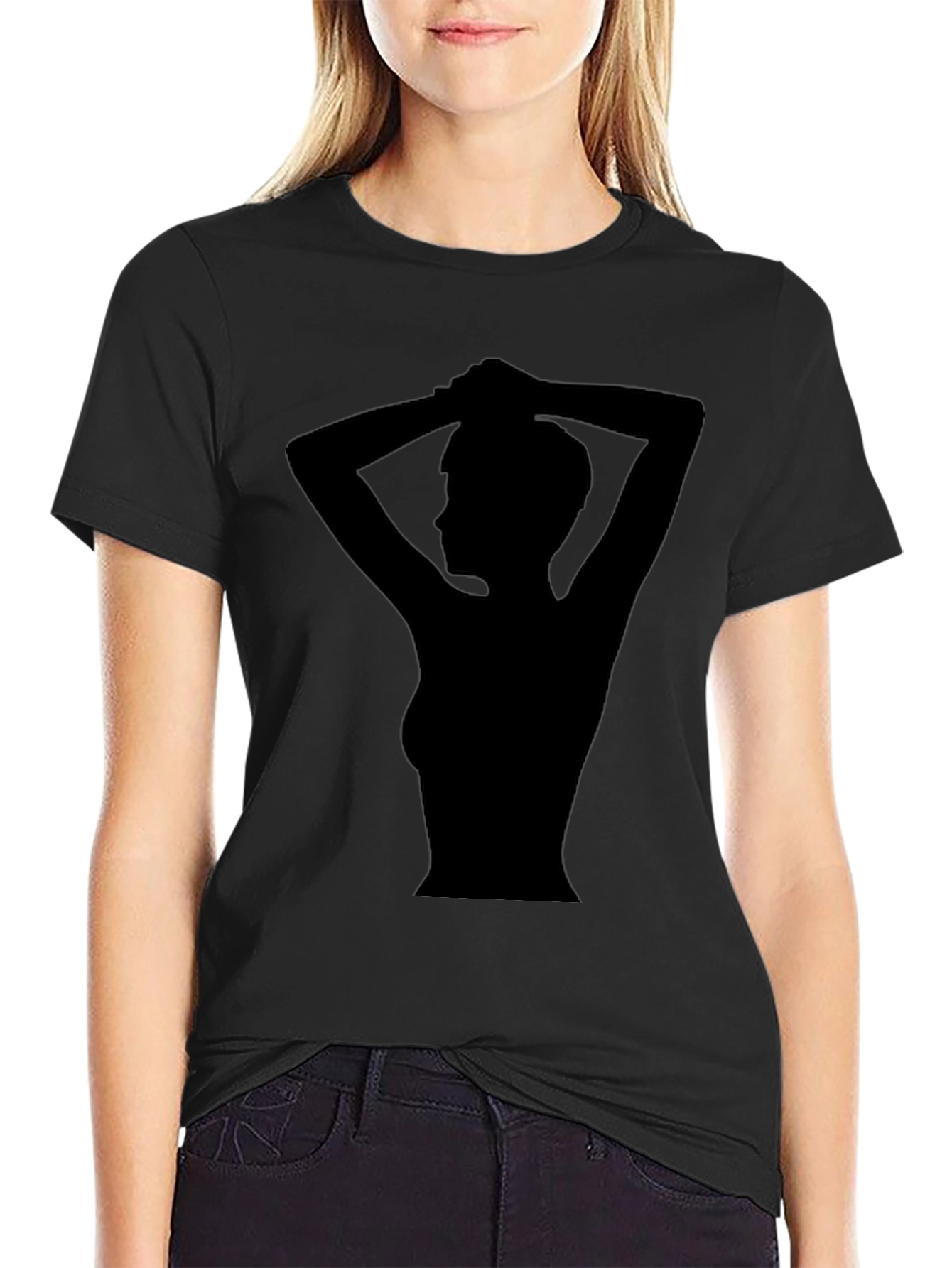 Silhouette Graphic Tee - Stylish Black T-Shirt