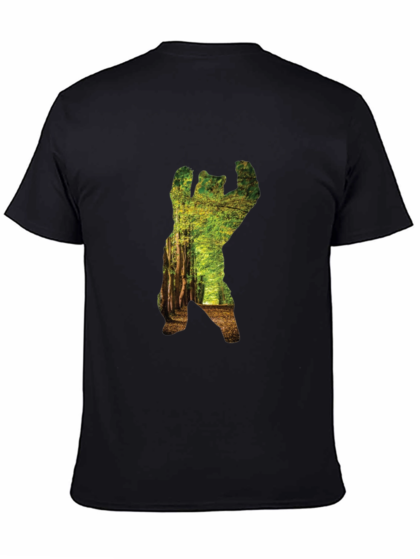 Nature Bear Graphic Tee - Black