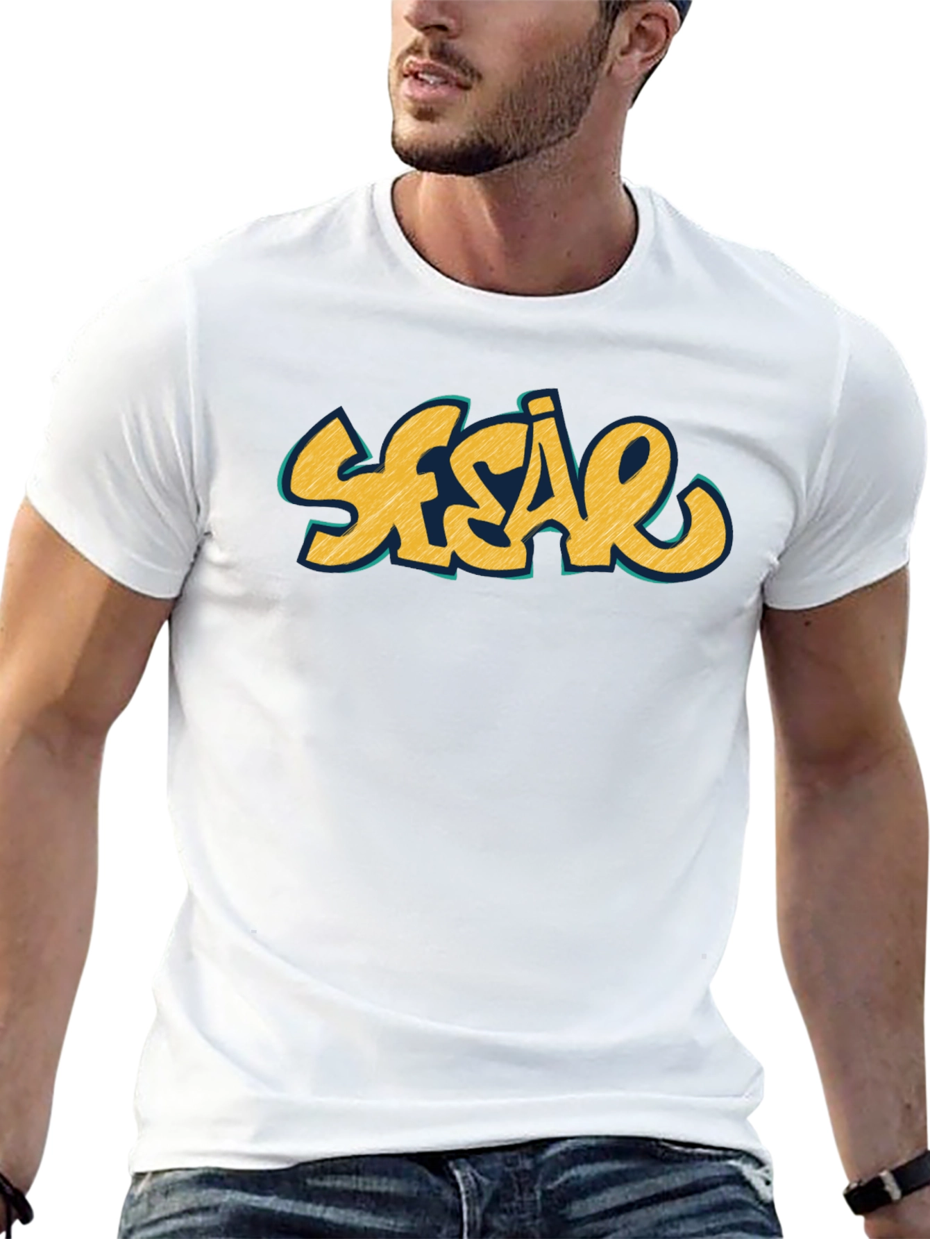 Sesão Black Graphic Tee - Casual Streetwear Style