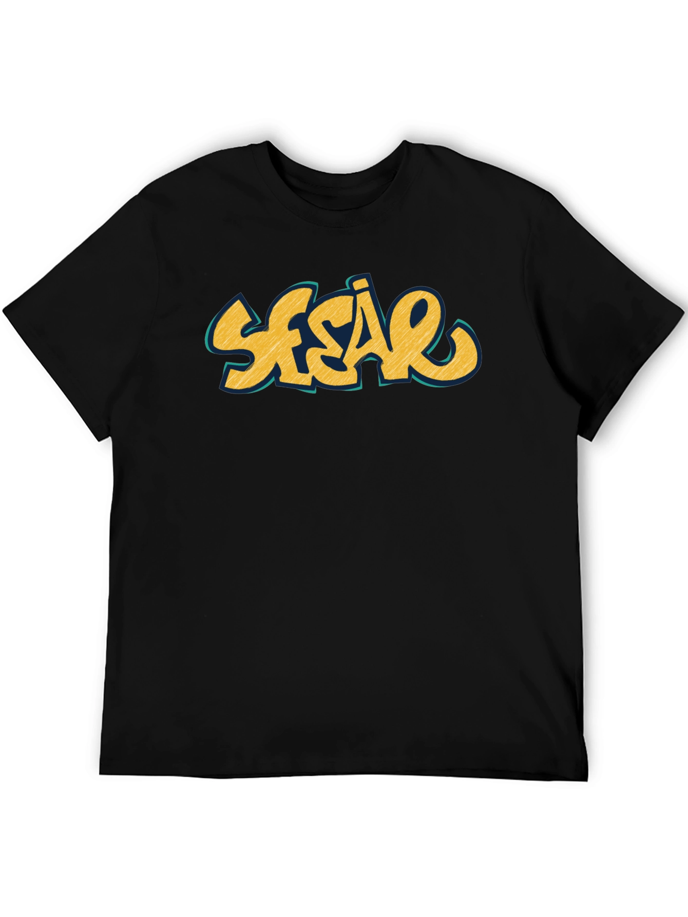 Sesão Black Graphic Tee - Casual Streetwear Style