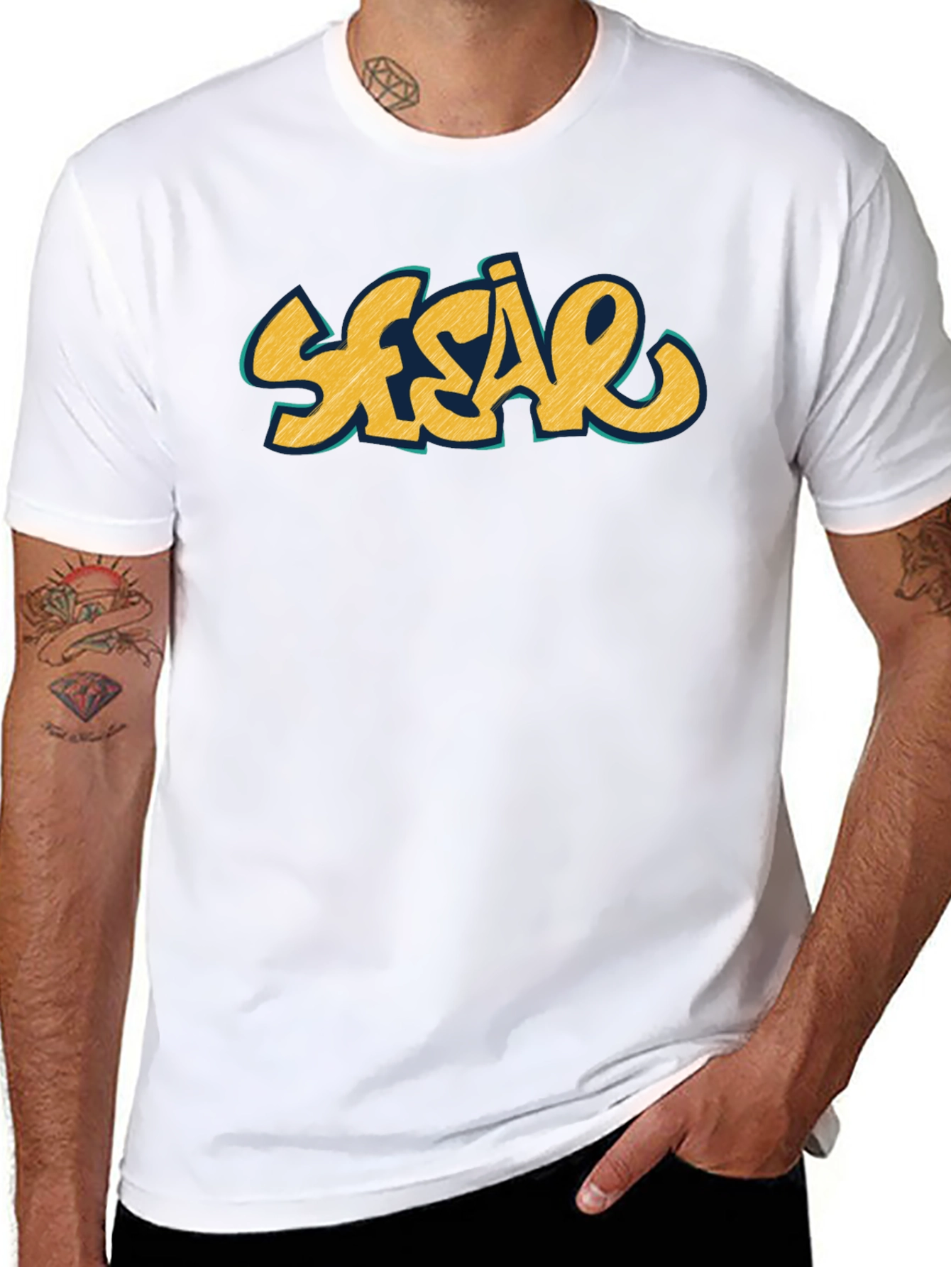 Sesão Black Graphic Tee - Casual Streetwear Style
