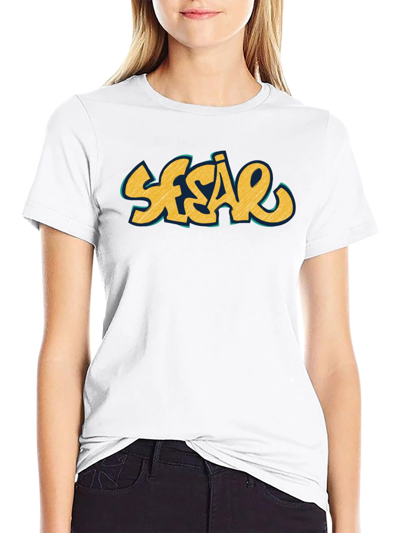 Sesão Black Graphic Tee - Casual Streetwear Style