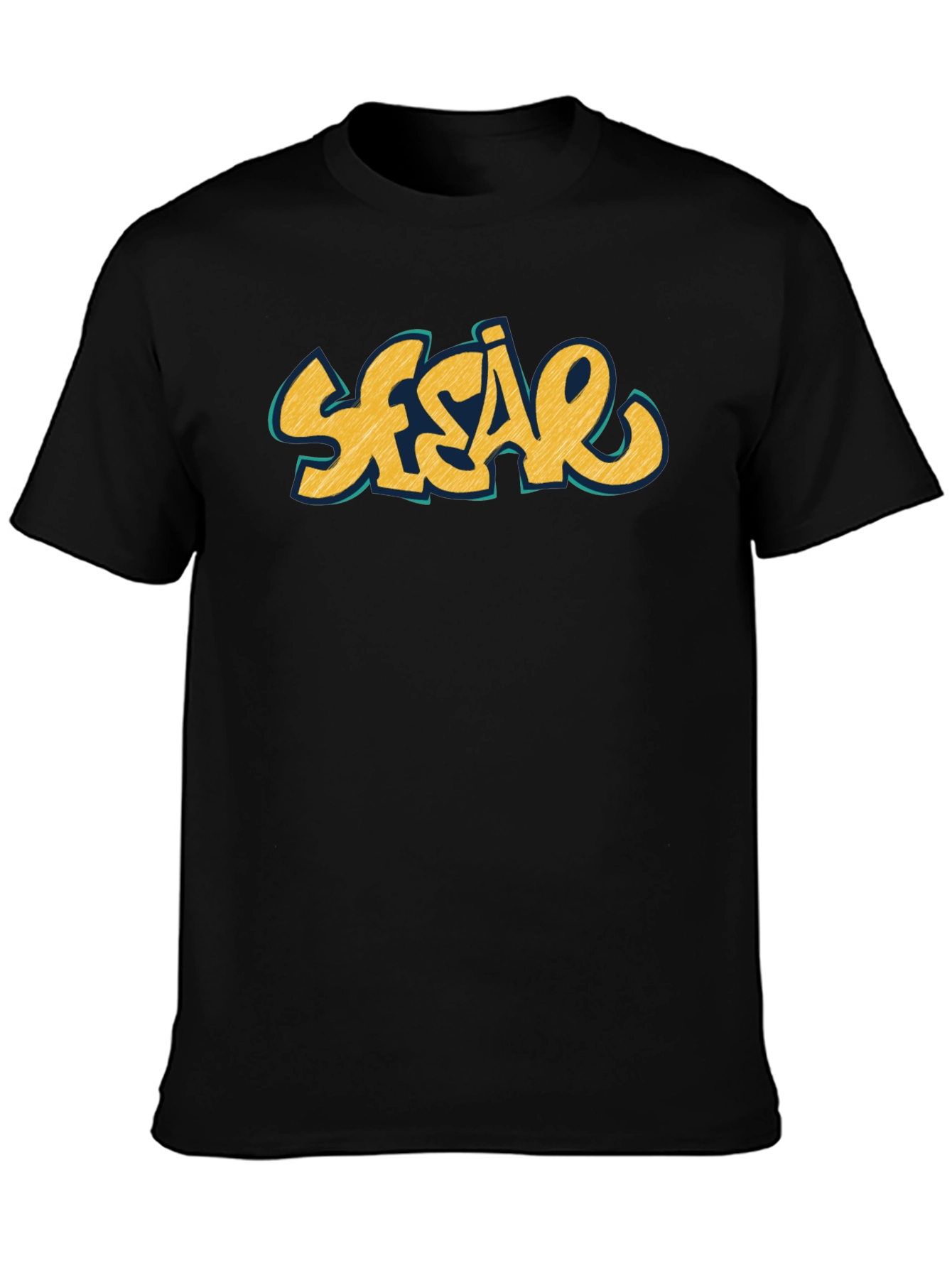 Sesão Black Graphic Tee - Casual Streetwear Style