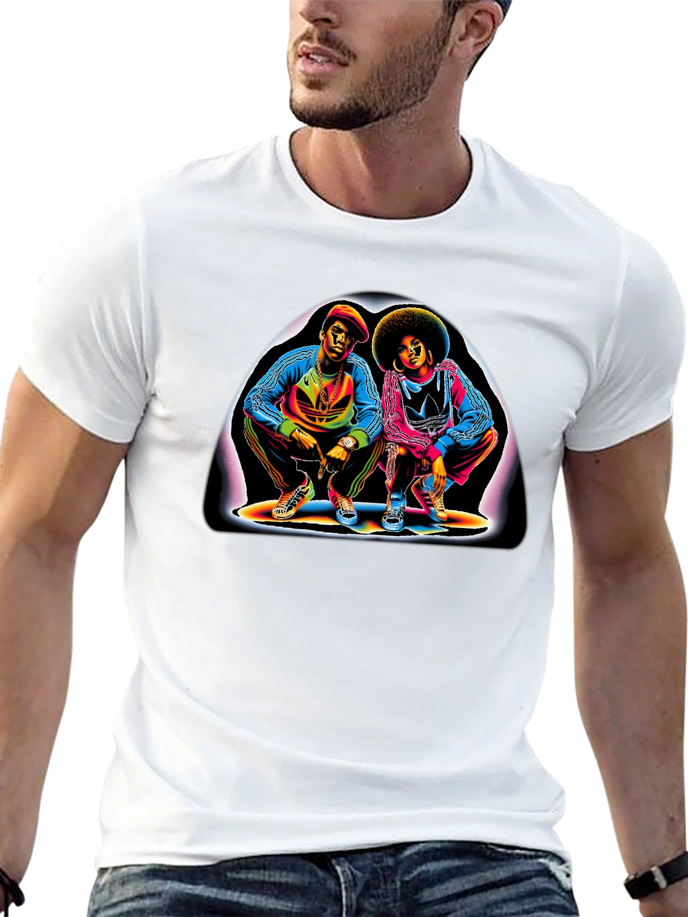Retro 80s Hip Hop Graphic T-Shirt