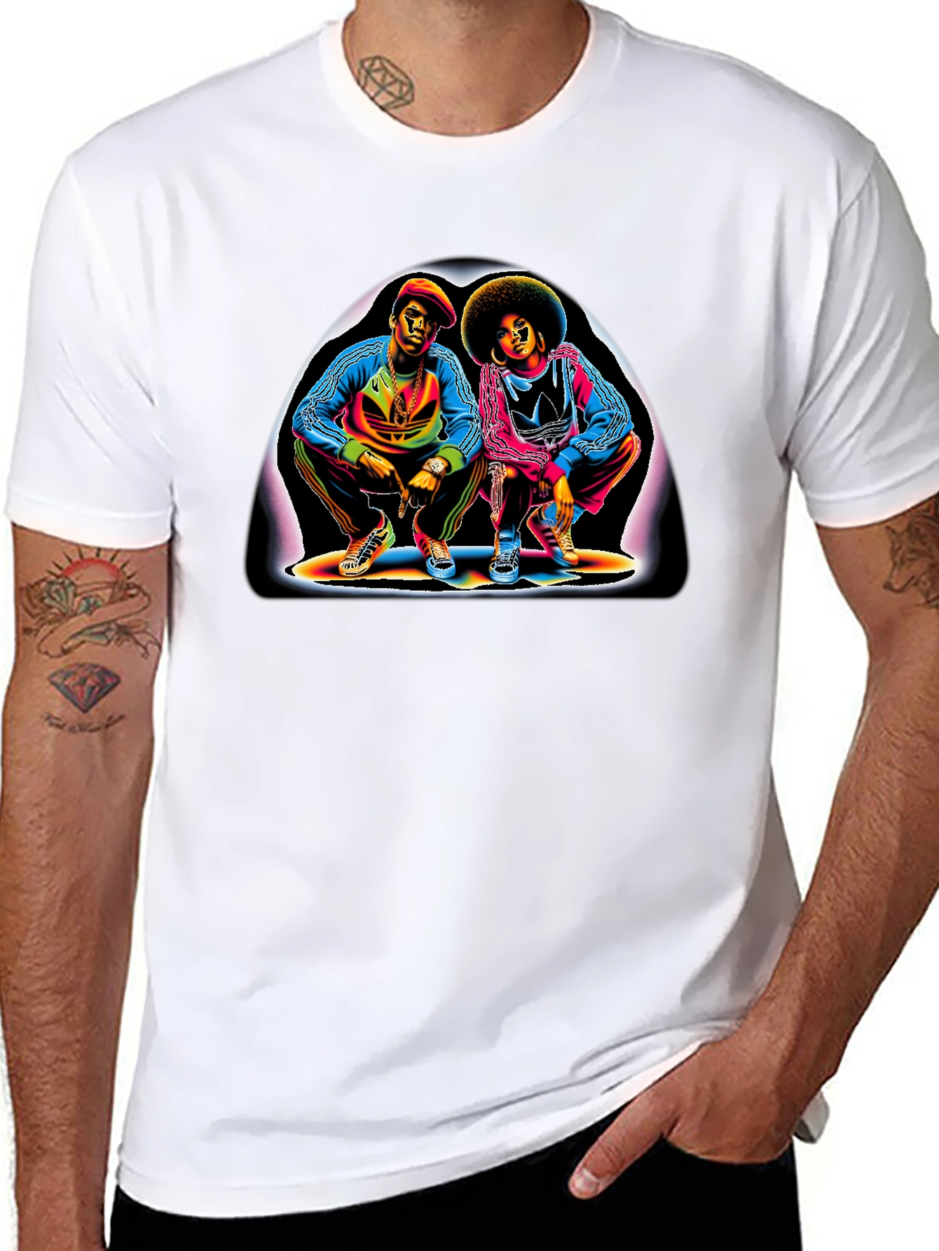 Retro 80s Hip Hop Graphic T-Shirt