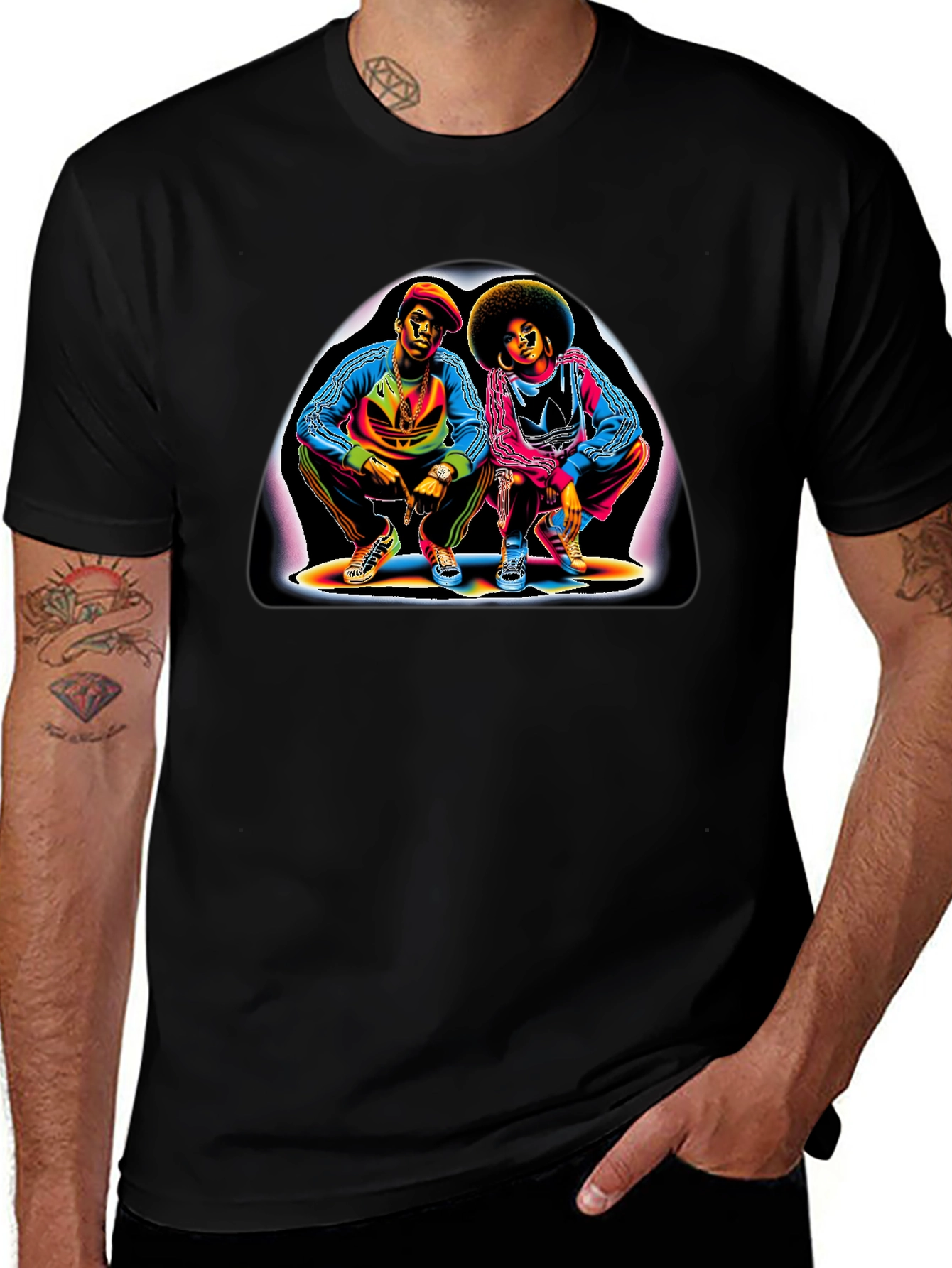 Retro 80s Hip Hop Graphic T-Shirt