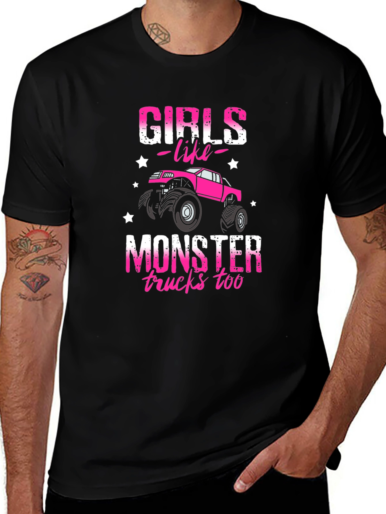 Girls Like Monster Trucks T-Shirt