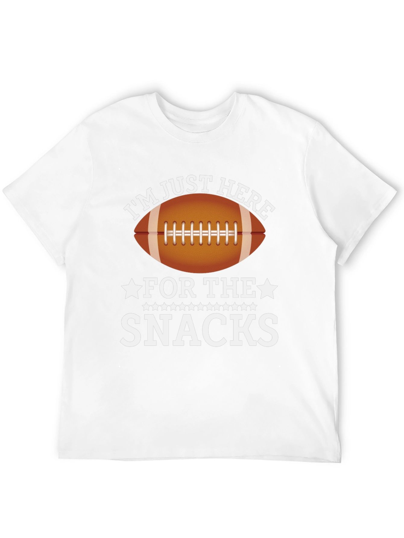 Im Just Here for the Snacks Football T-Shirt