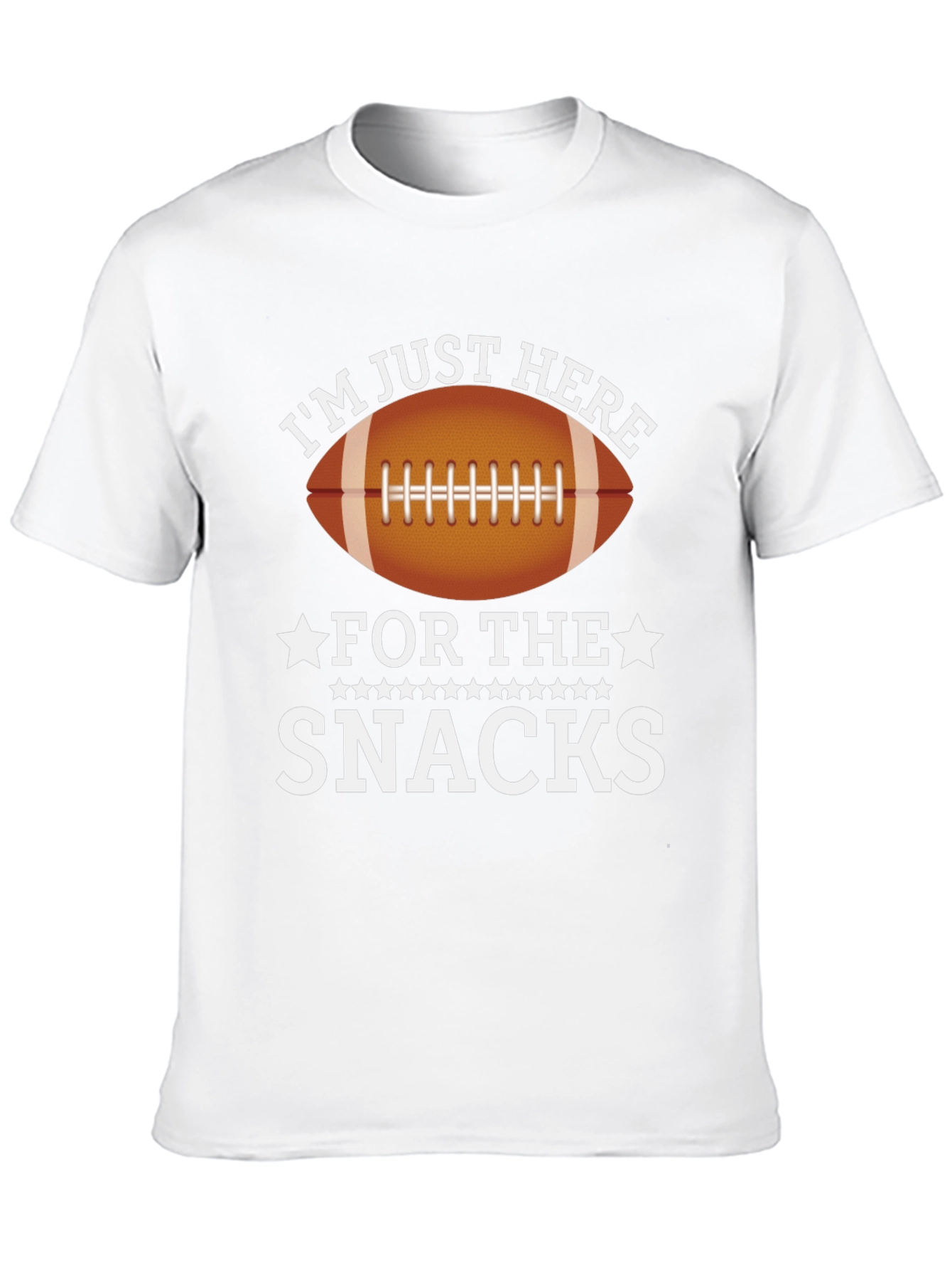 Im Just Here for the Snacks Football T-Shirt